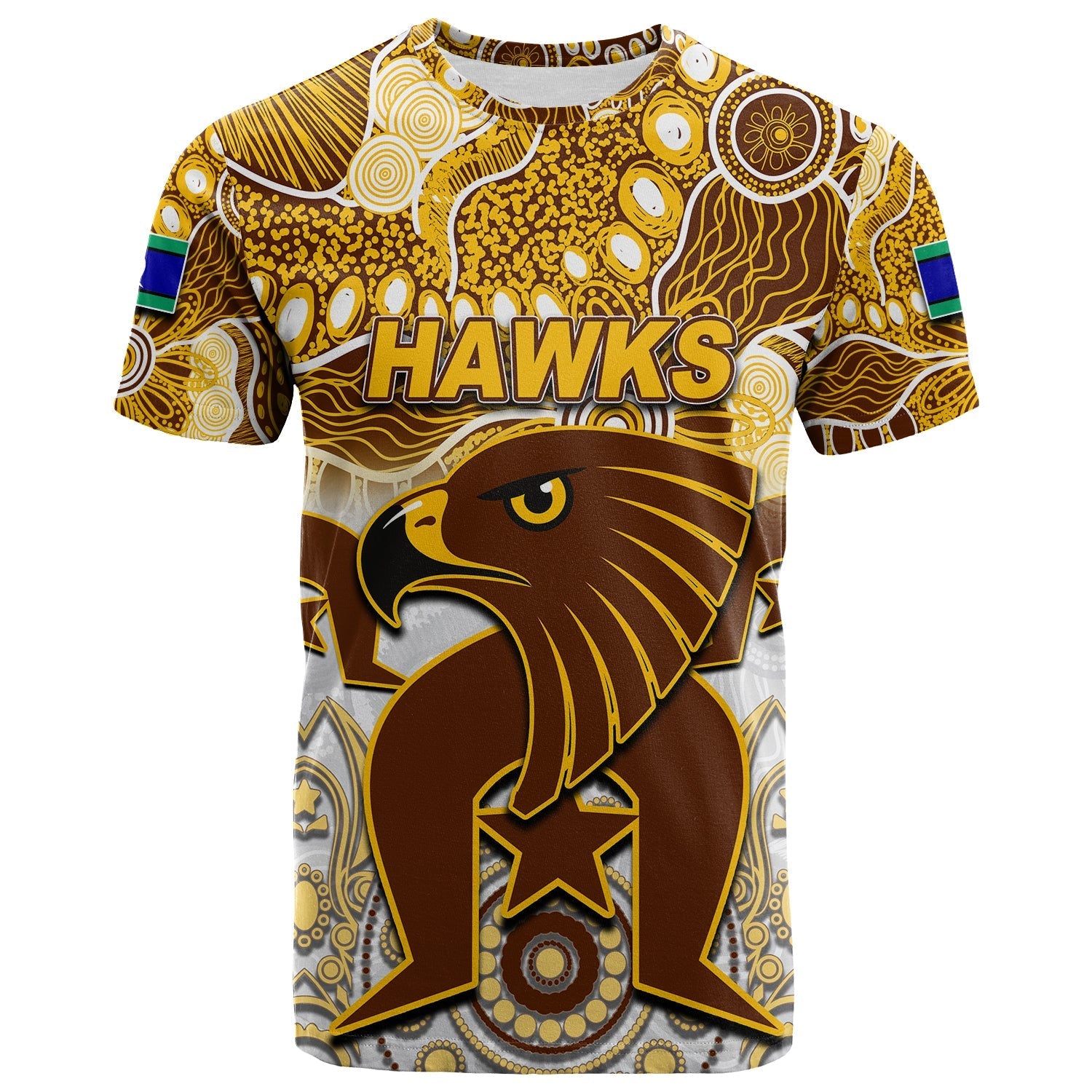 (Custom Personalised) Hawks Australian Football Torres Strait Islanders Mix Aboriginal T shirt - Vibe Hoodie Shop