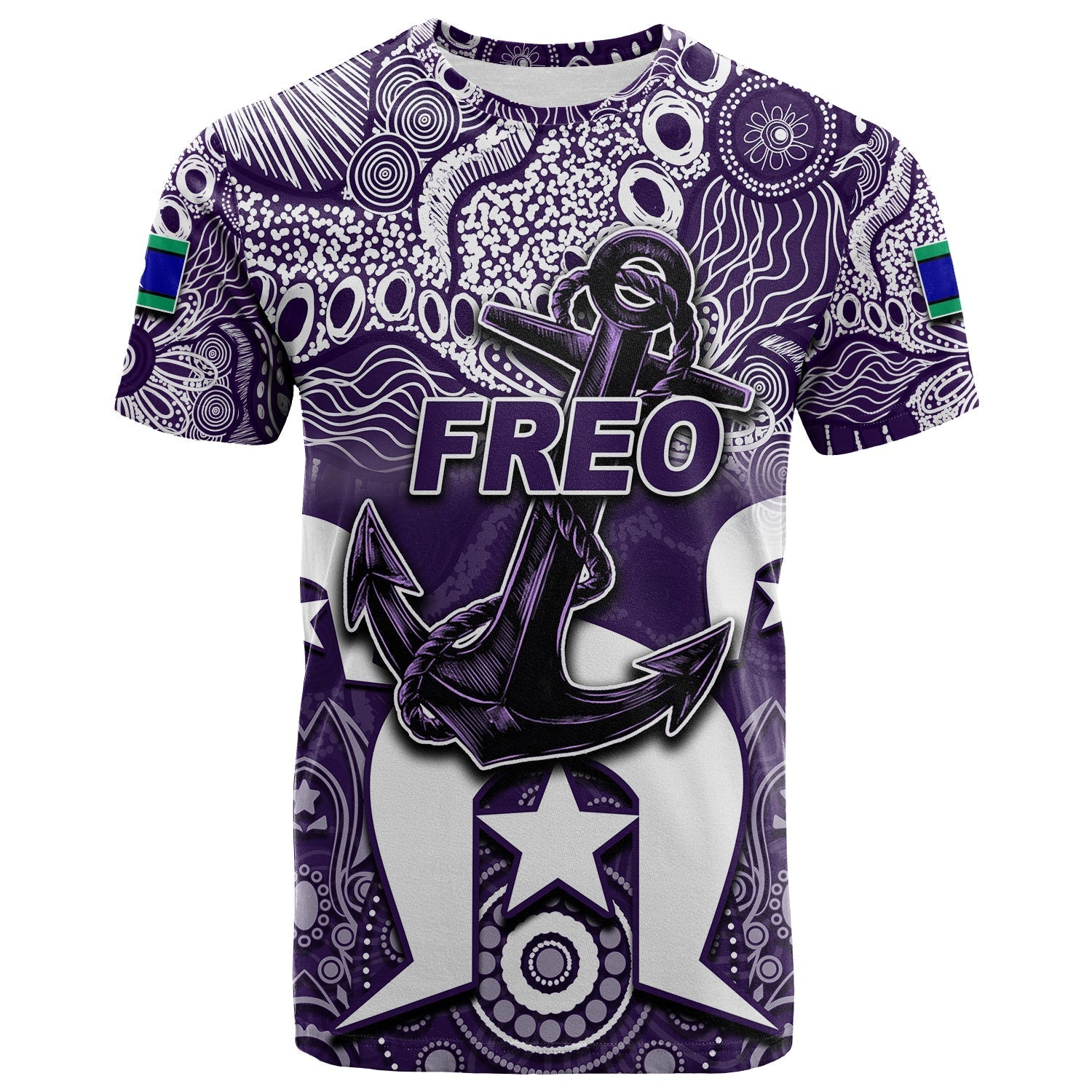 (Custom Personalised) Dockers Australian Football Torres Strait Islanders Mix Aboriginal T shirt - Vibe Hoodie Shop