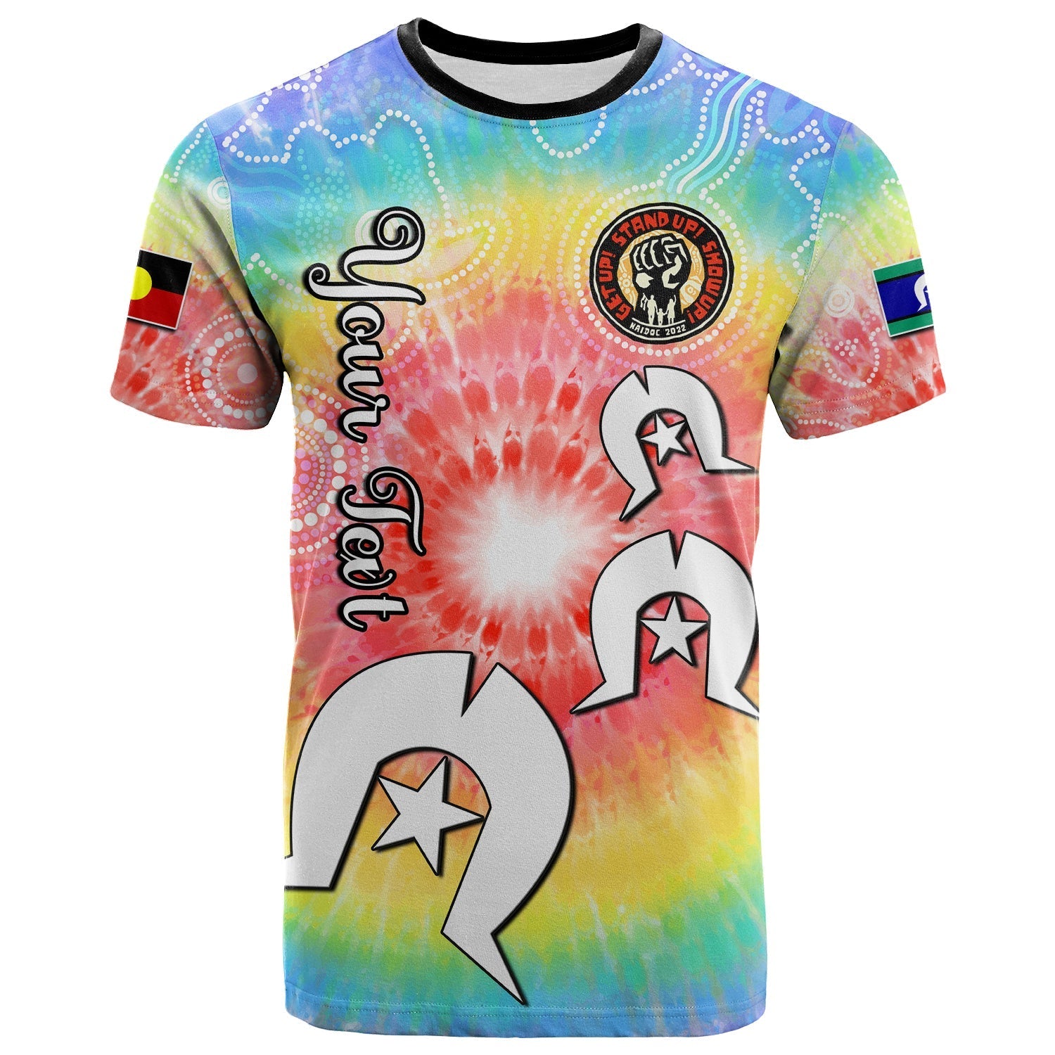 (Custom Personalised) Australia NAIDOC Week T shirt Aboriginal Kangaroo Style Tie Dye - Vibe Hoodie Shop