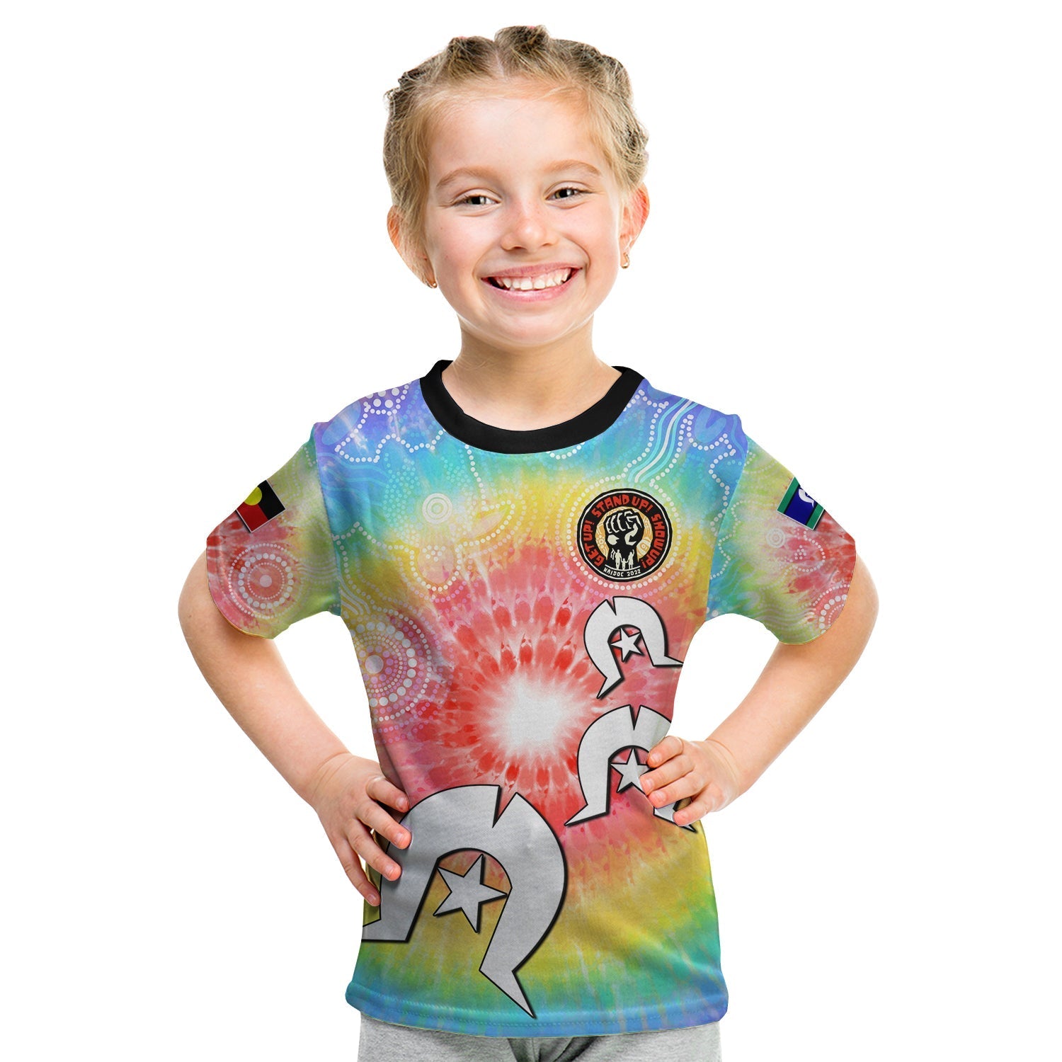 Australia NAIDOC Week T shirt Aboriginal Kangaroo Style Tie Dye - Vibe Hoodie Shop