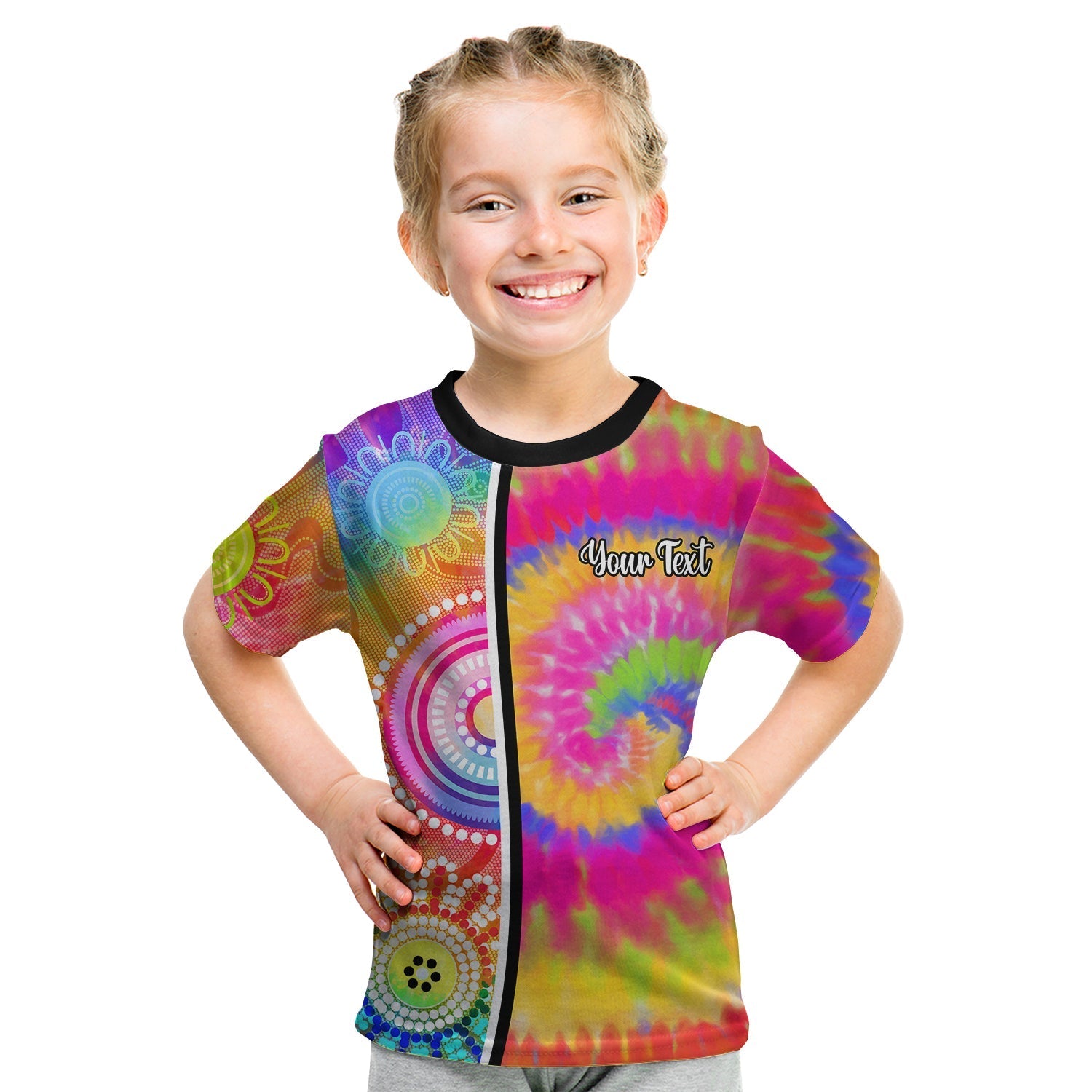 (Custom Personalised) Australia Aboriginal T shirt Colorful Tie Dye - Vibe Hoodie Shop