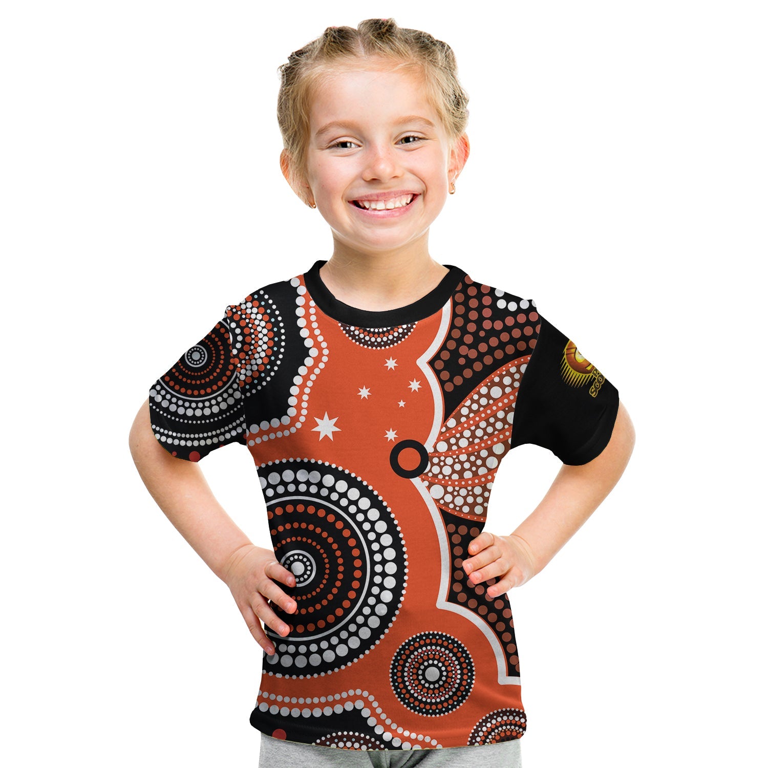 (Custom Text and Number) Perth Scorchers T Shirt KID Australia Cricket BBL Aboriginal - Vibe Hoodie Shop