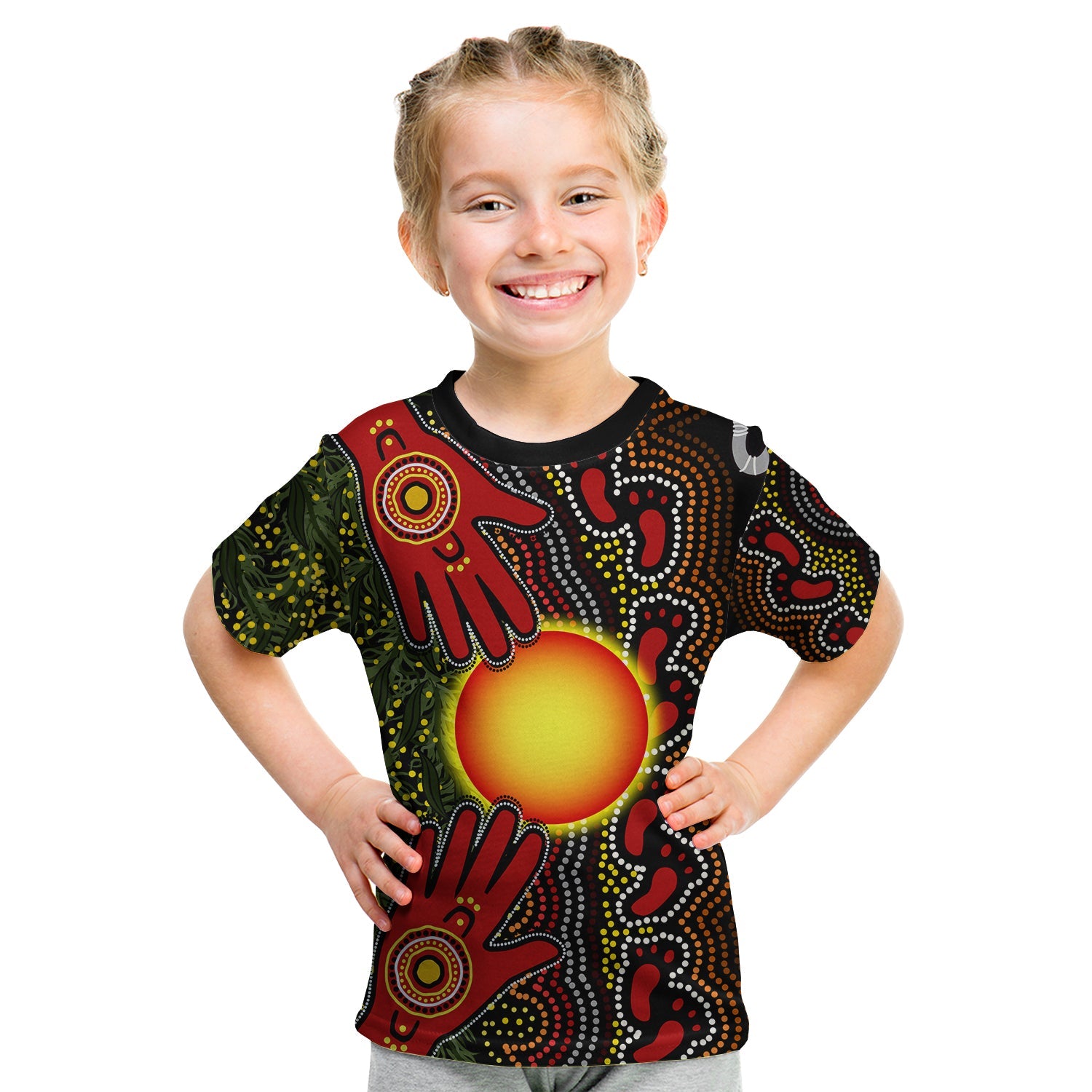 (Custom Text and Number) Aboriginal Dot Painting T Shirt Go To Touch The Sun - Vibe Hoodie Shop