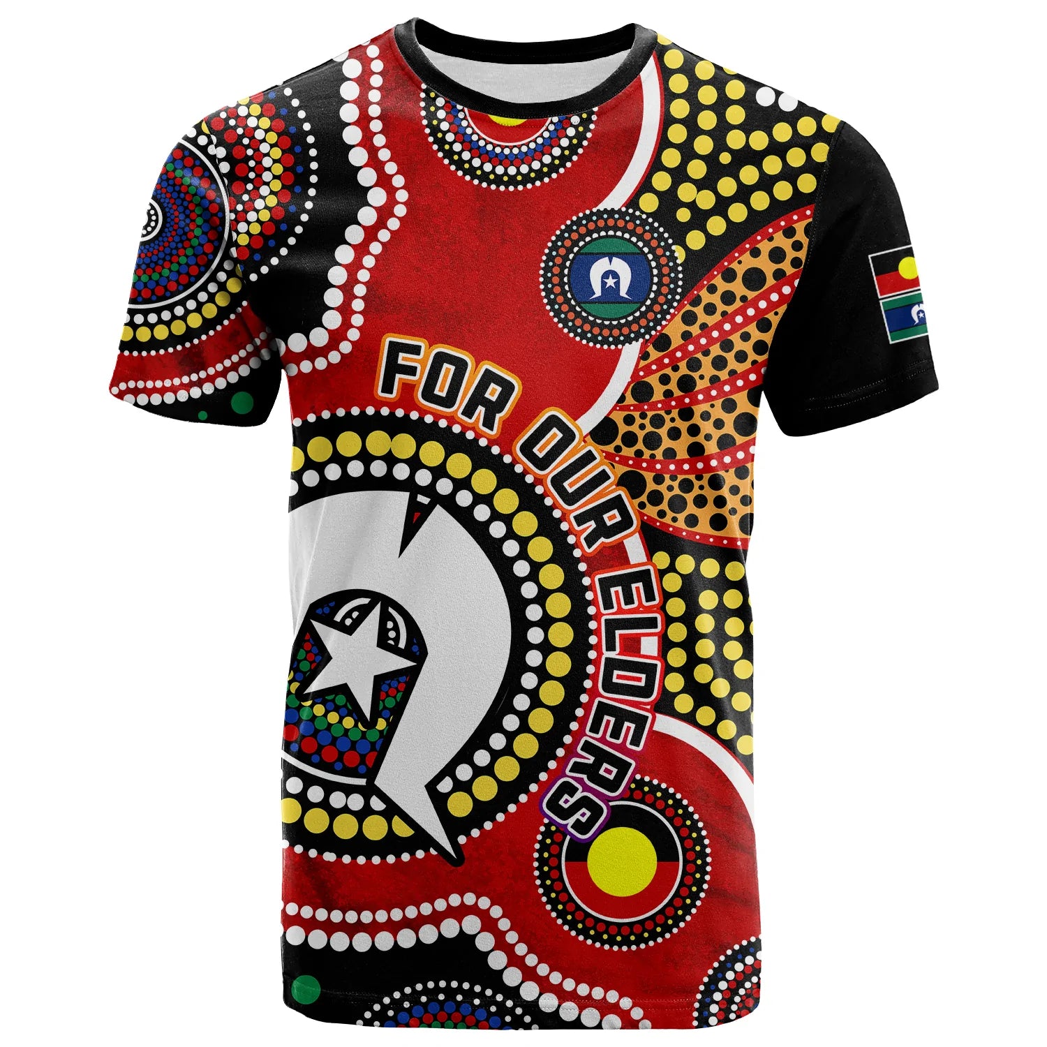 (Custom Personalised) Australia NAIDOC Week T Shirt For Our Elders Aborigines and Islanders Flag - Vibe Hoodie Shop