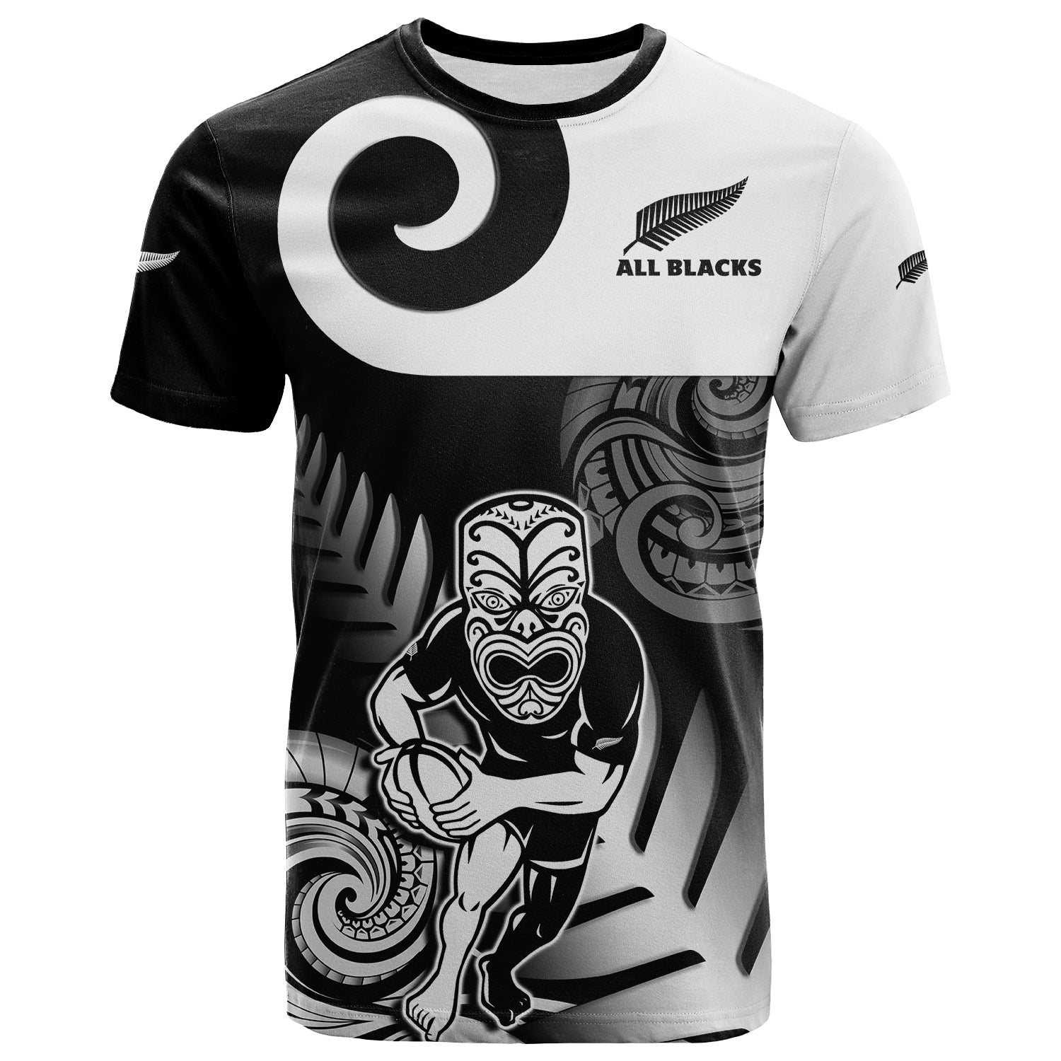 New Zealand Silver Fern Rugby T Shirt All Black Maori Koru - Vibe Hoodie Shop