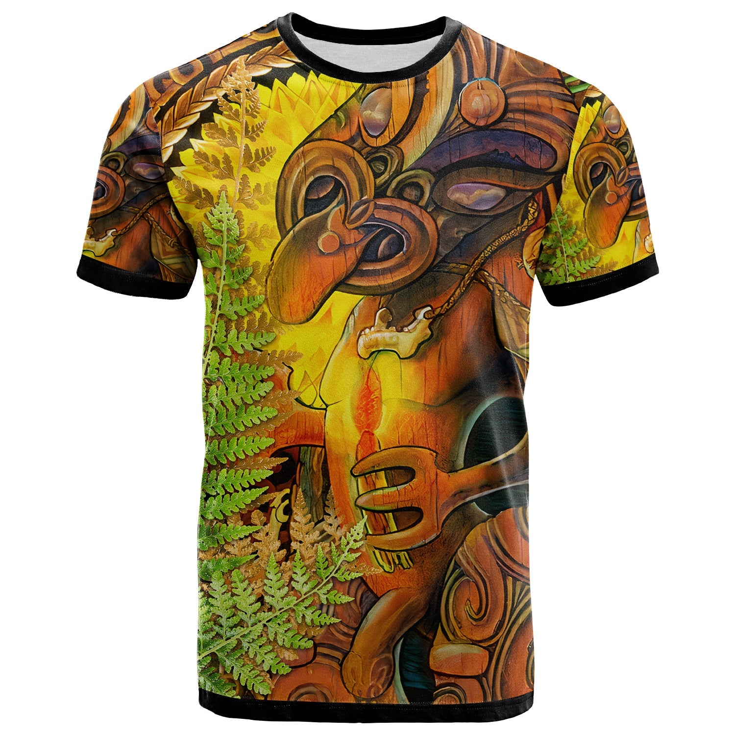 (Custom Personalised) Hei Tiki Maori T Shirt Fern Aotearoa Ta Moko Sun - Vibe Hoodie Shop
