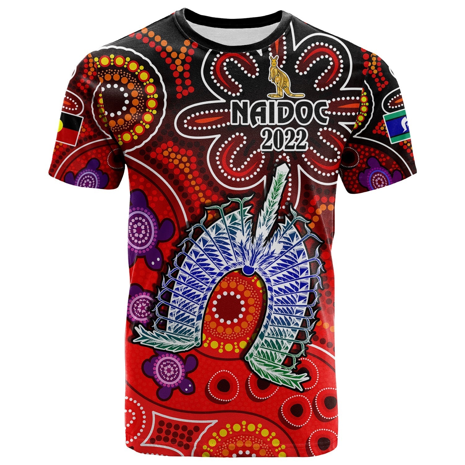 Australia NAIDOC Week T shirt Australian Aboriginal Dhari Kangaroo Artsy Style - Vibe Hoodie Shop