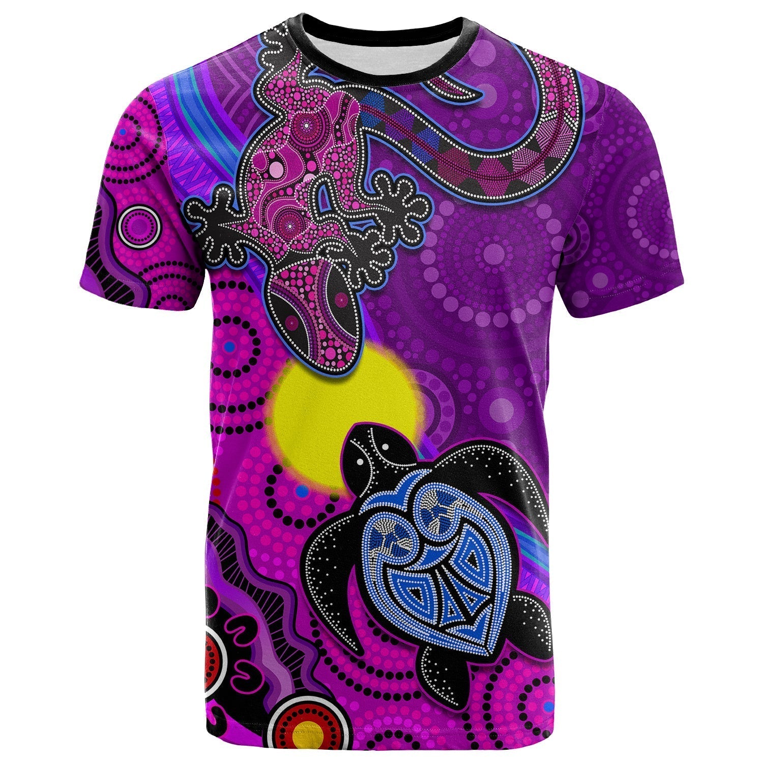 (Custom Personalised) Australia Lizard and Turtle T Shirt Aboriginal Art Beautiful Life - Vibe Hoodie Shop