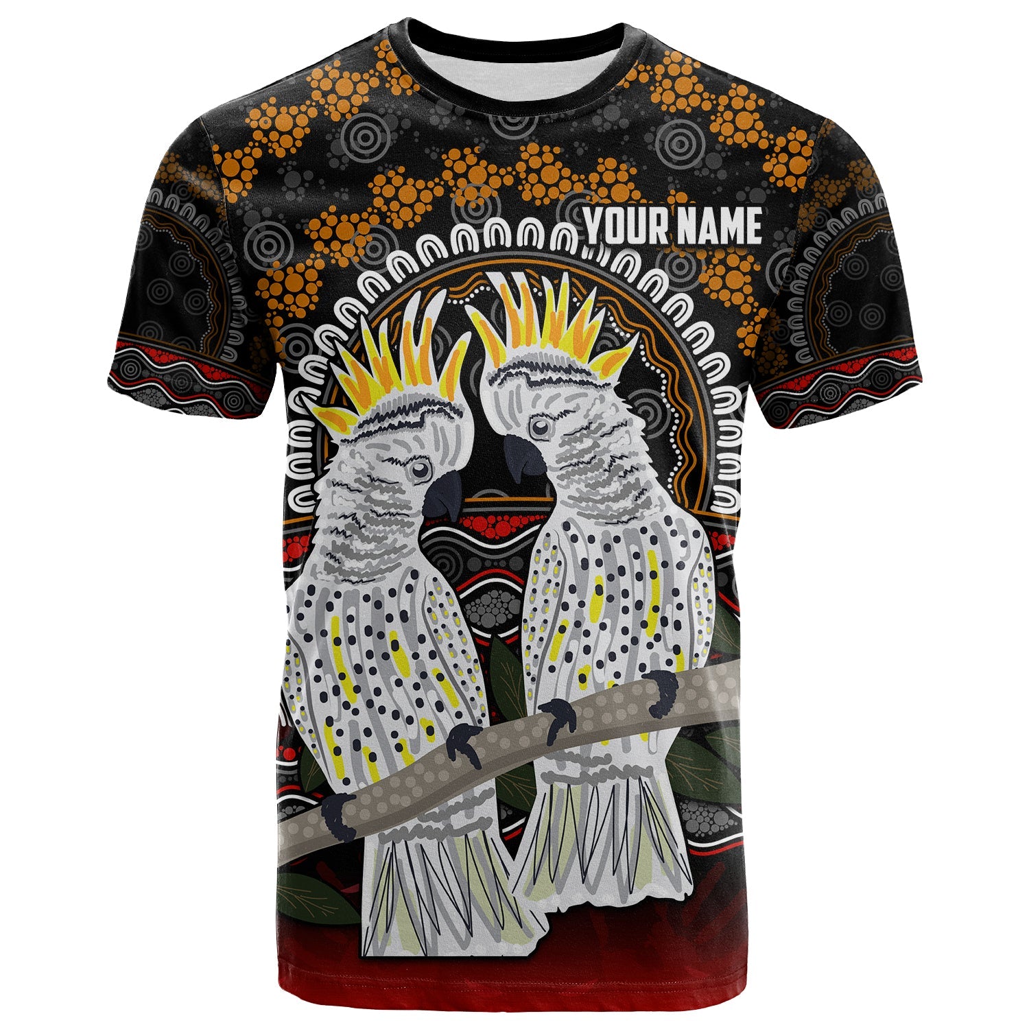 (Custom Personalised) Australia Valentine T Shirt Aboriginal Couple Cockatoos MY LOVE - Vibe Hoodie Shop