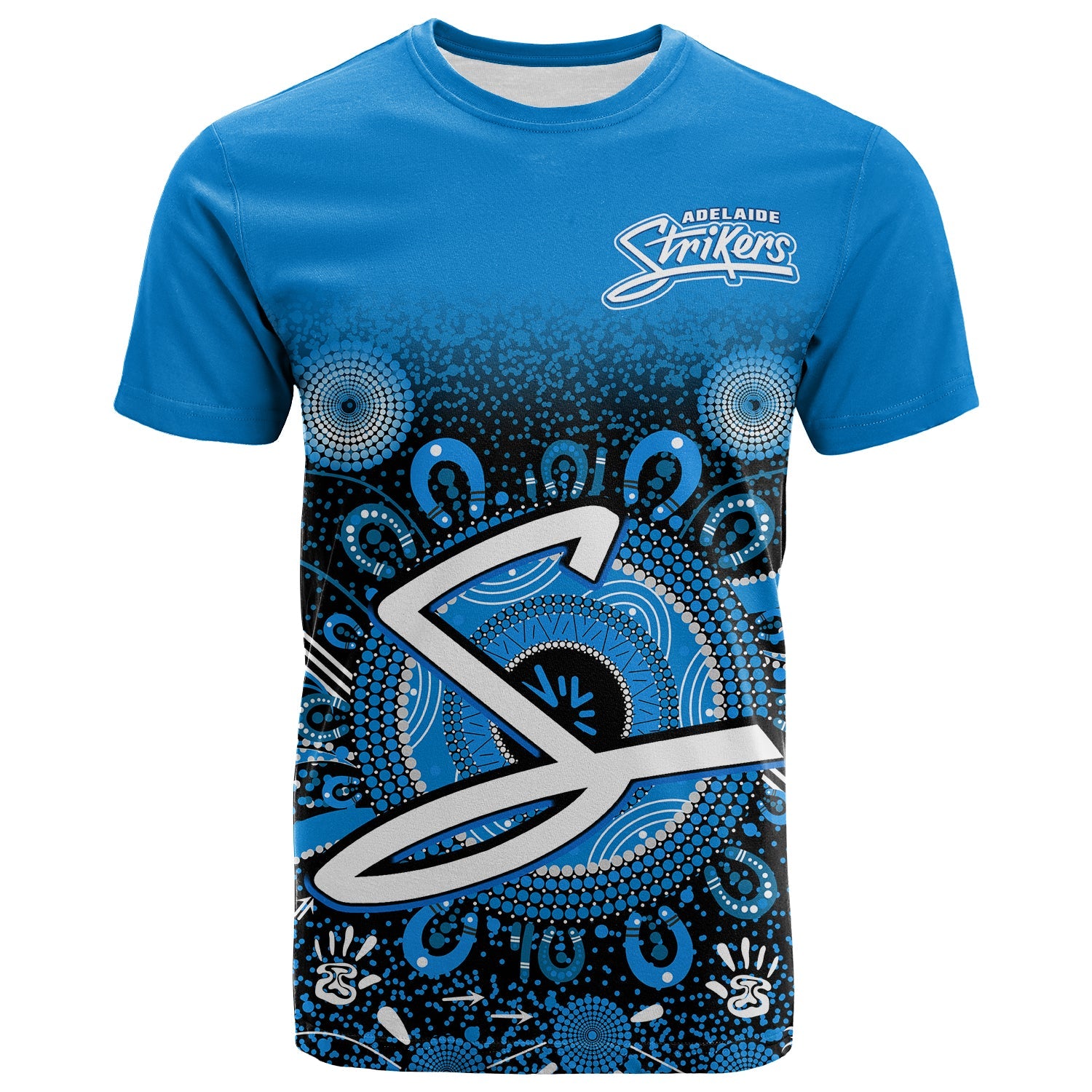 (Custom Text and Number) Adelaide Strikers T Shirt Aboriginal Sunshine - Vibe Hoodie Shop