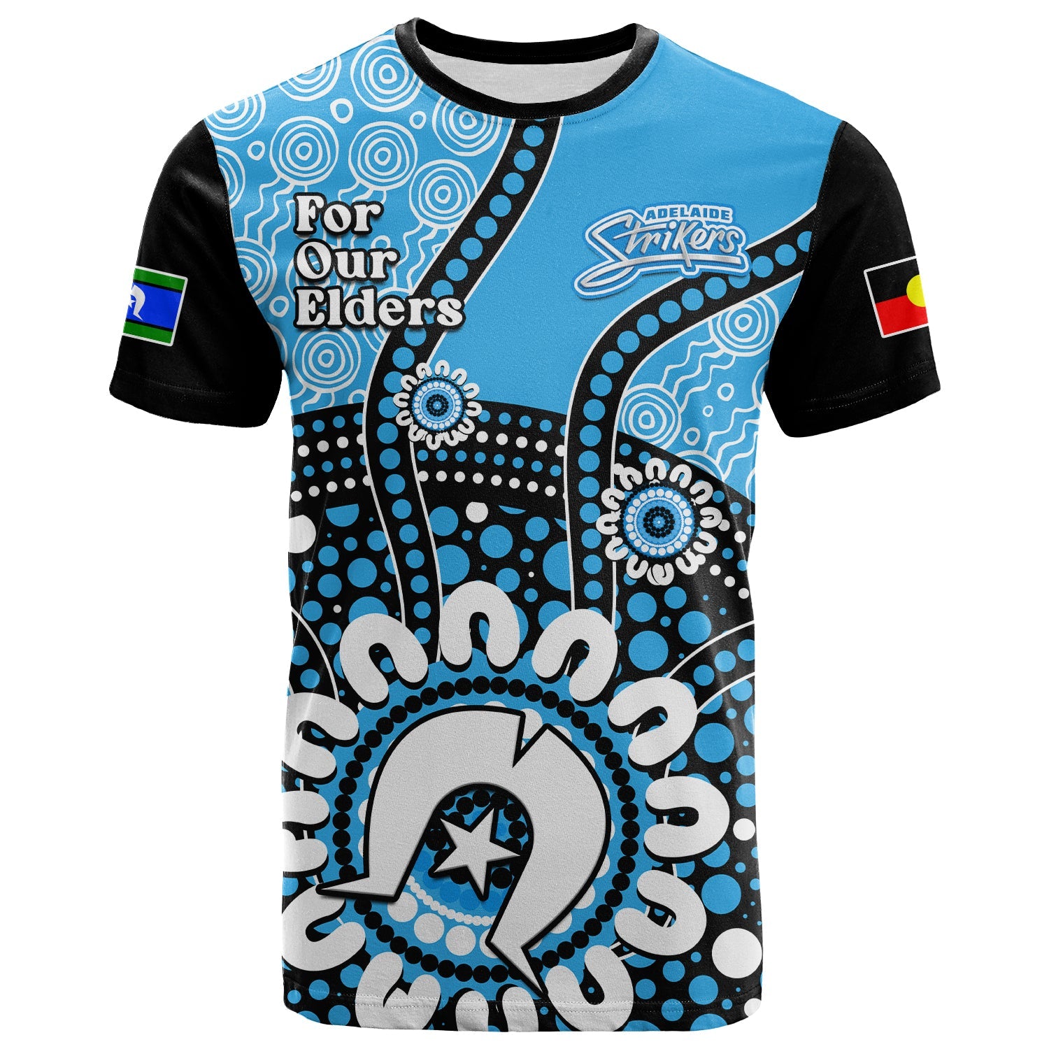 Adelaide Strikers NAIDOC 2023 T Shirt Indigenous For Our Elders - Vibe Hoodie Shop