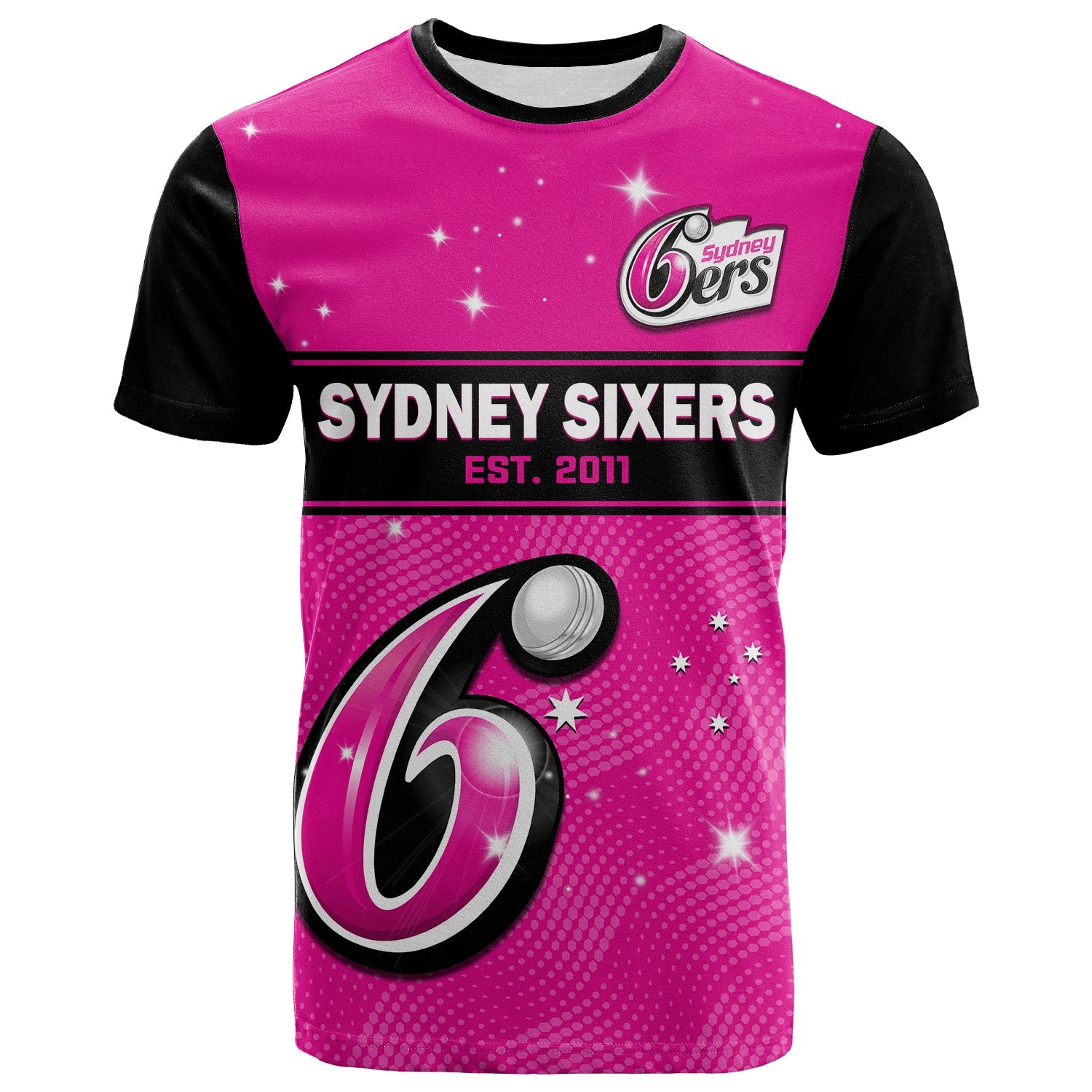 (Custom Text And Number) Sydney Sixers T Shirt Est 2011 Simple Style - Vibe Hoodie Shop