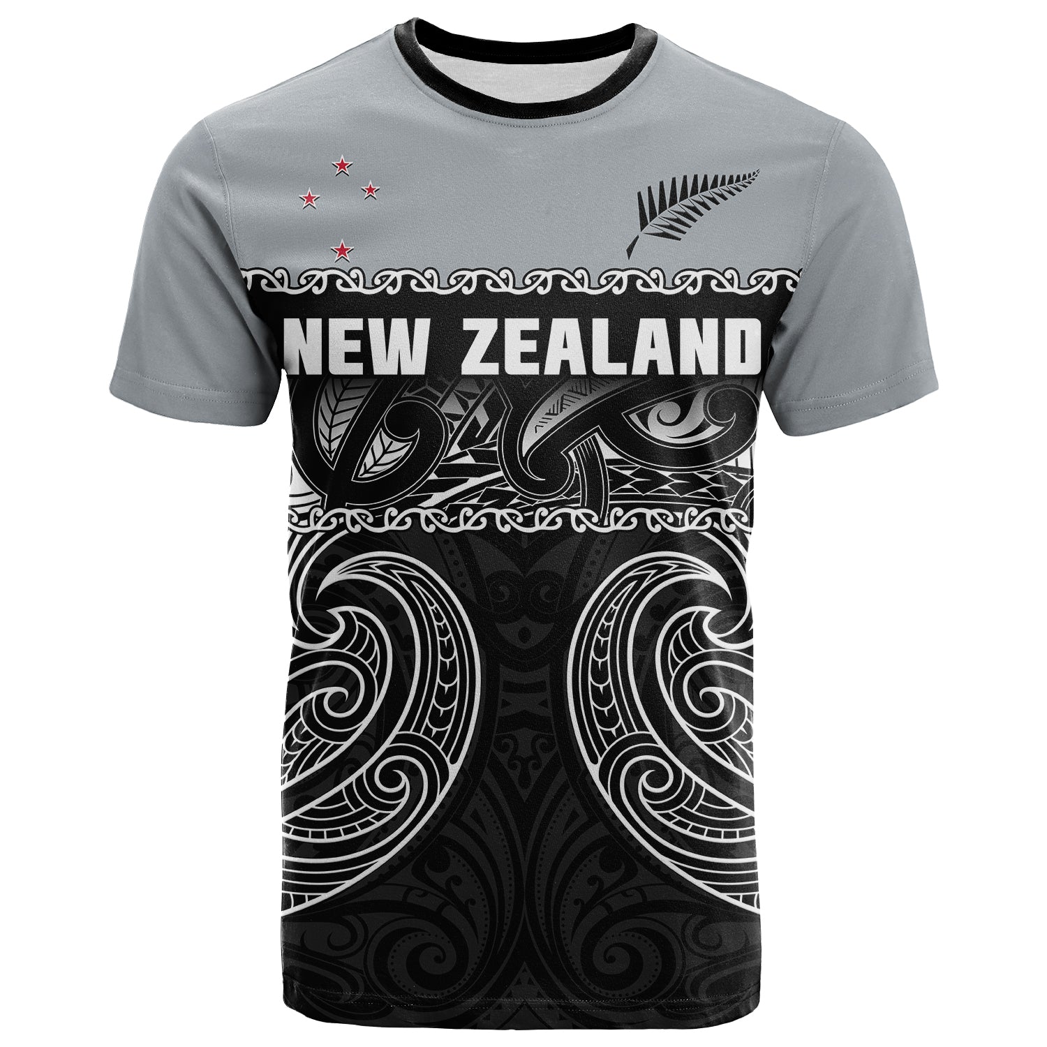 New Zealand 2022 Cricket T Shirt Black Cap Silver Fern Maori - Vibe Hoodie Shop