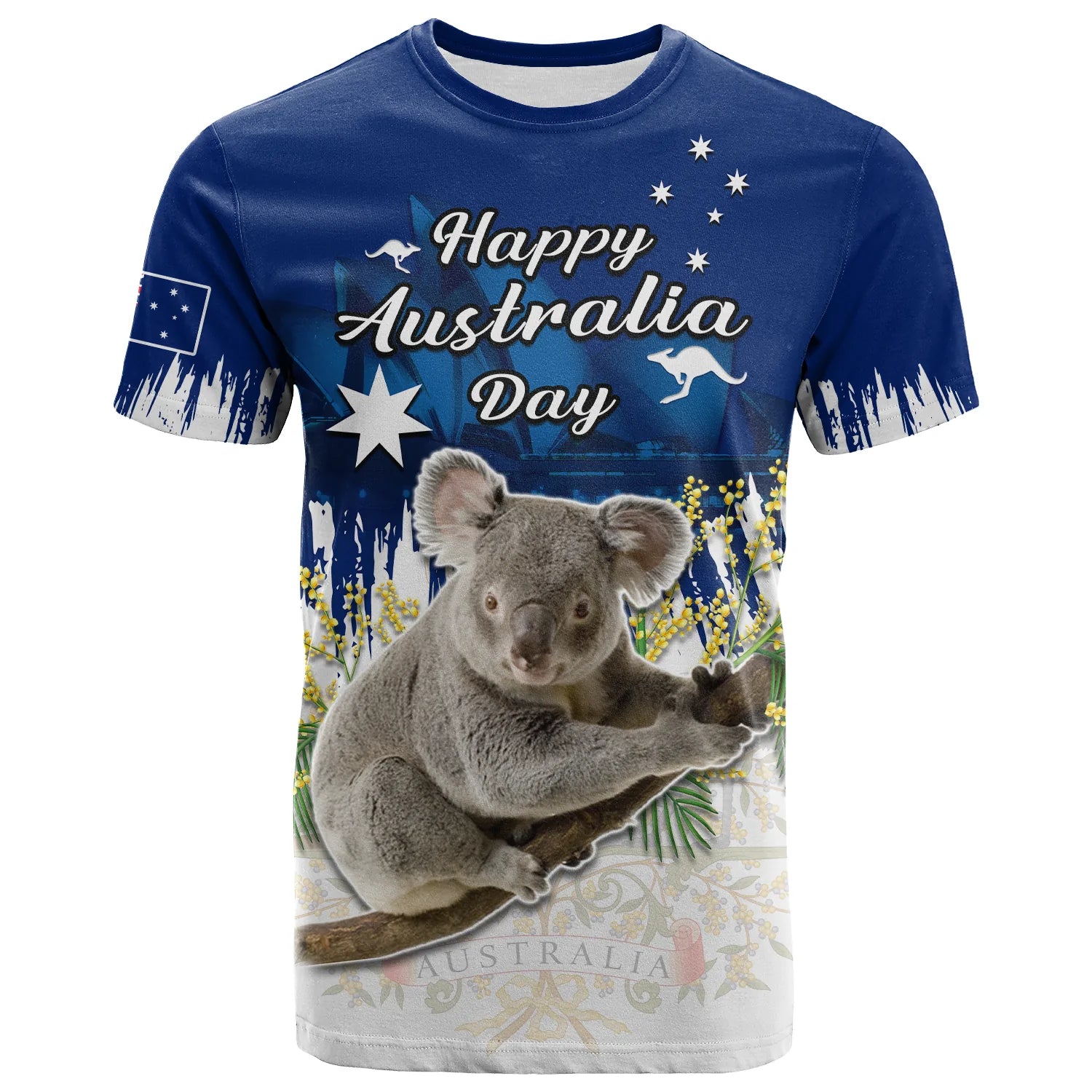 Australia Day T Shirt Koala Sydney Opera House Flag Color - Vibe Hoodie Shop