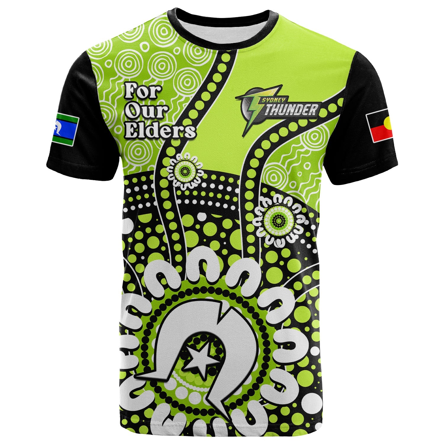 Sydney Thunder NAIDOC 2023 T Shirt Indigenous For Our Elders - Vibe Hoodie Shop