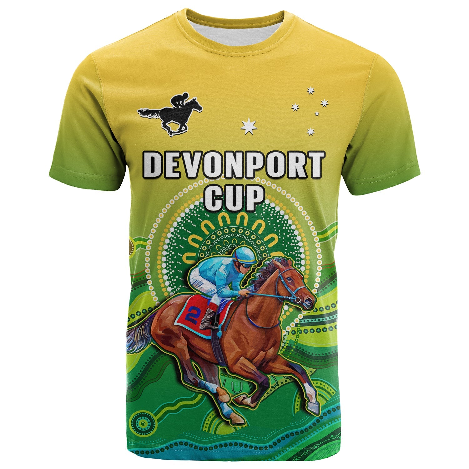 Australia Devonport Cup 2023 T Shirt Horse Racing Indigenous Art - Vibe Hoodie Shop