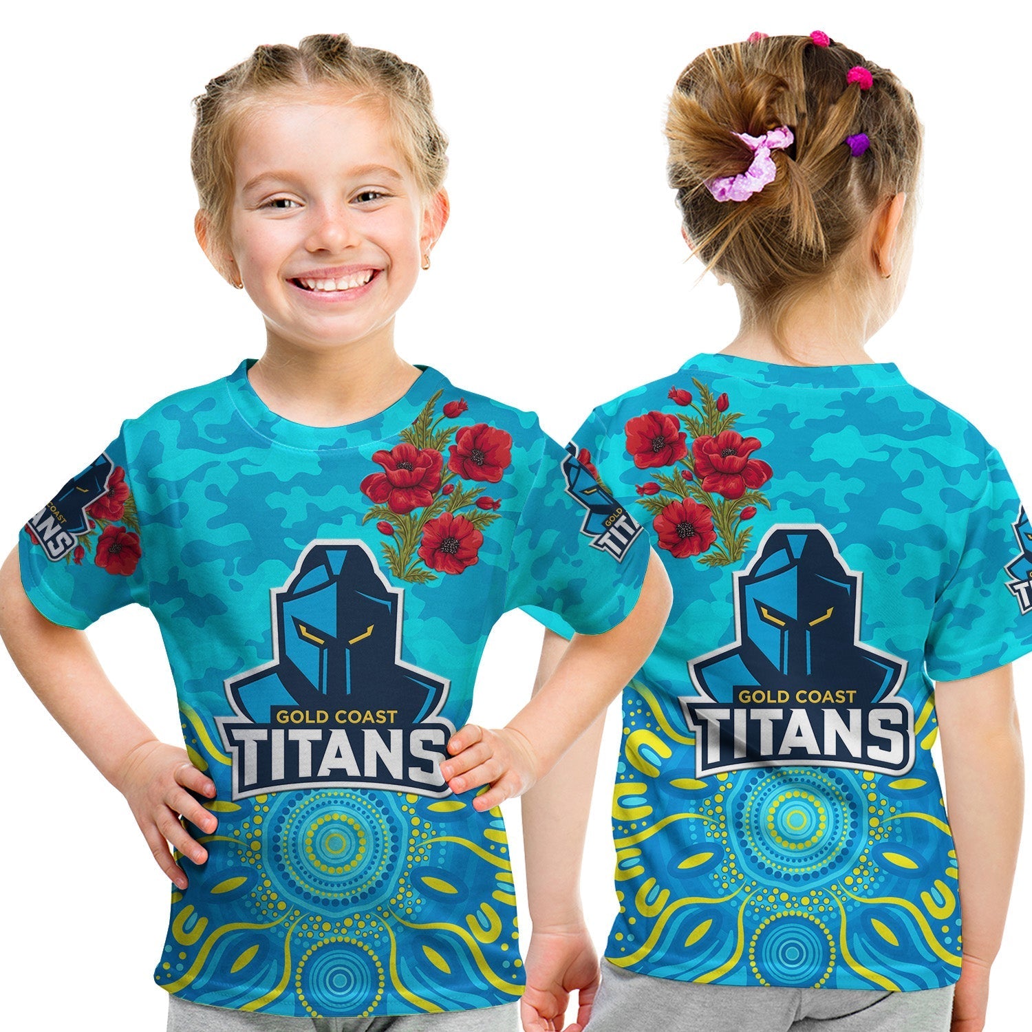 Gold Coast Titans ANZAC 2022 T shirt Indigenous Vibes - Vibe Hoodie Shop