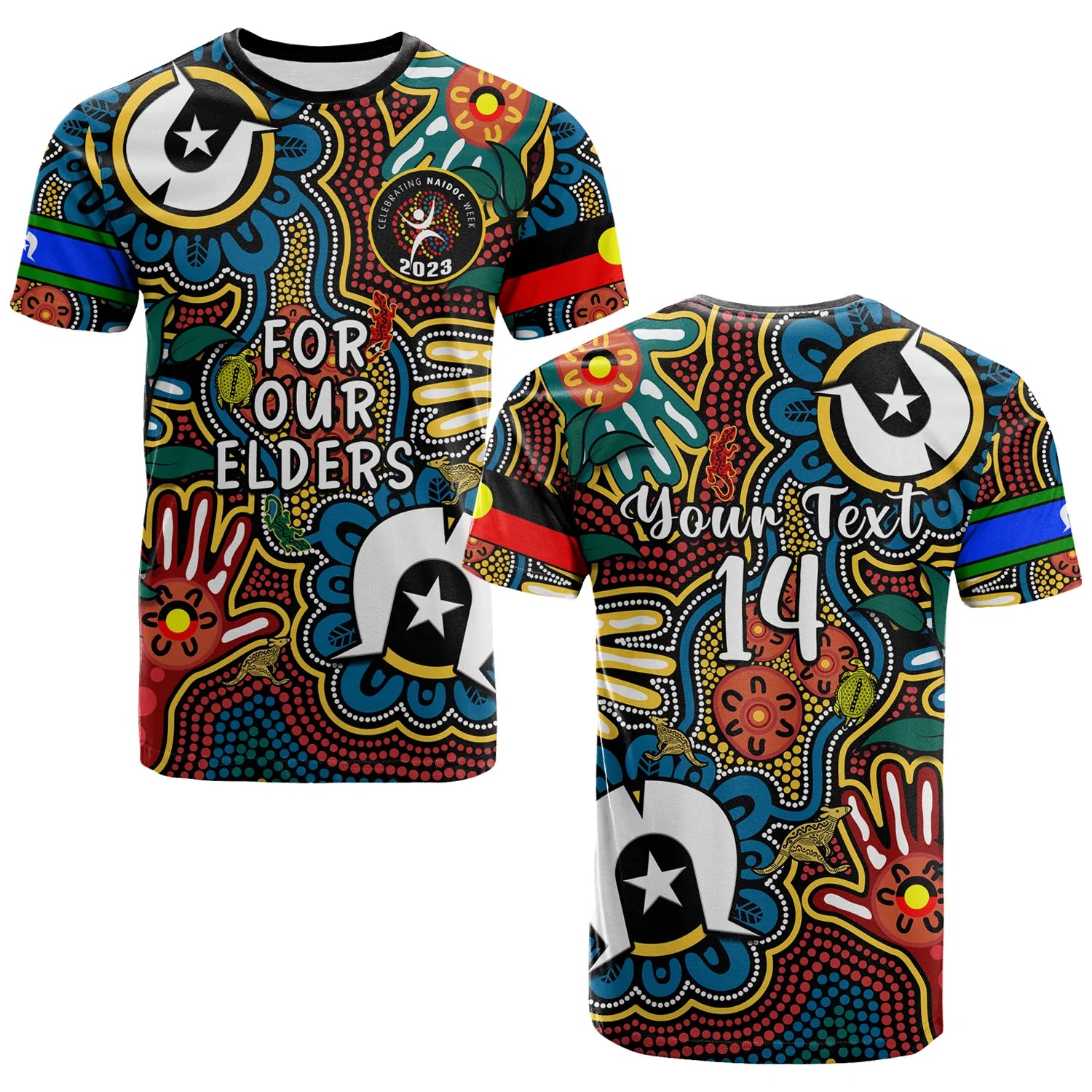 (Custom Text And Number) Australia NAIDOC Week 2023 T Shirt For Our Elders Indigenous - Vibe Hoodie Shop