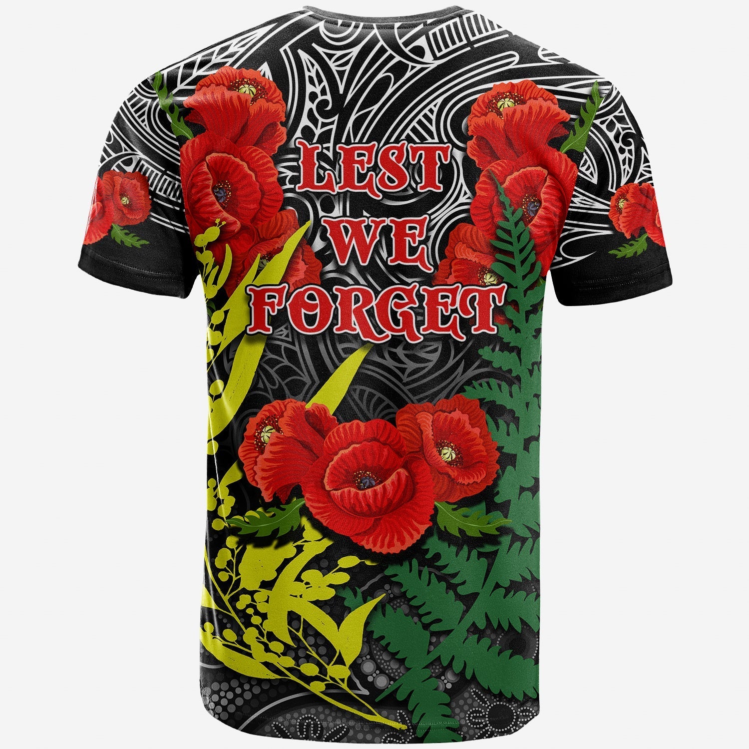 ANZAC Day T shirt Maori Patterns White Color - Vibe Hoodie Shop