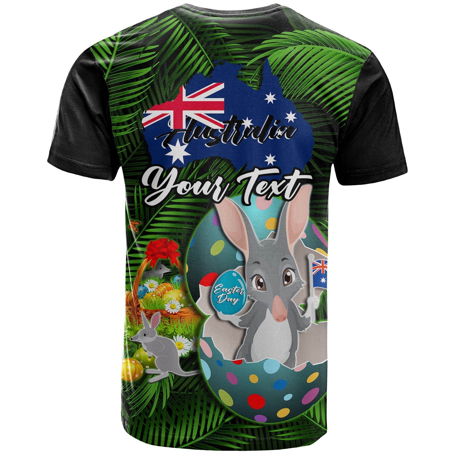 (Custom Personalised) Australia Easter Day T Shirt Bilby With Eggs Tropical Style - Vibe Hoodie Shop