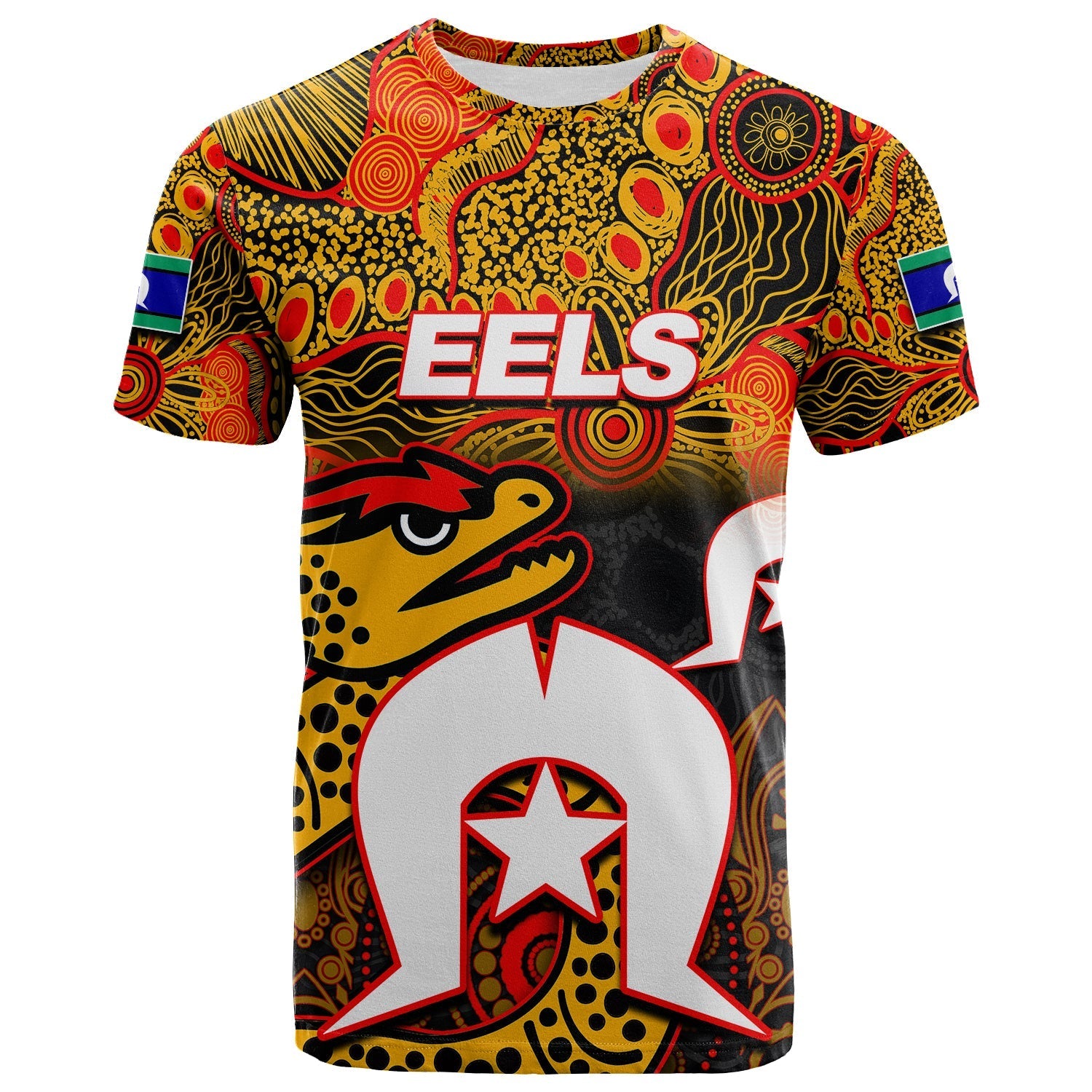 (Custom Personalised) Eels Torres Strait Islanders Mix Aboriginal T shirt No.2 - Vibe Hoodie Shop