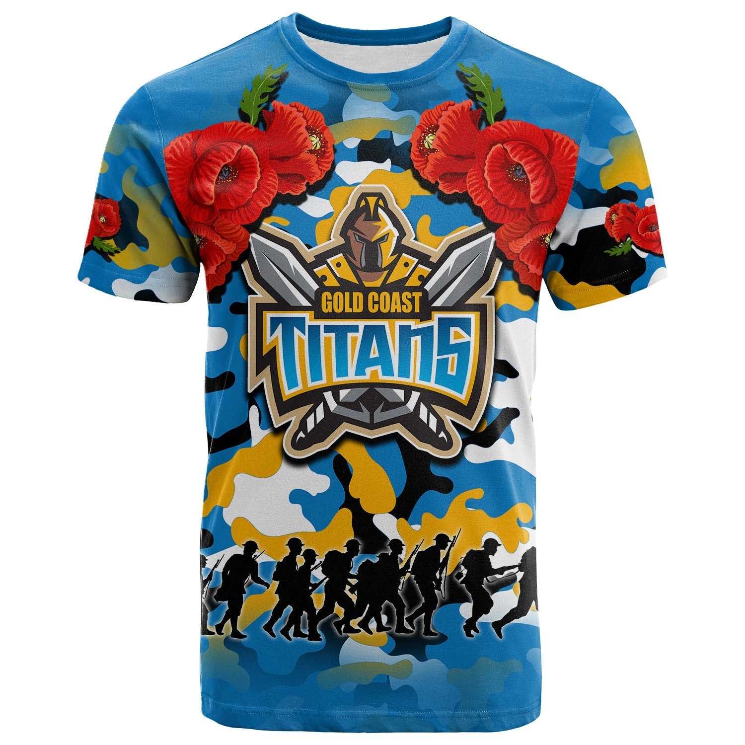 ANZAC Day T shirt Titans Army Style - Vibe Hoodie Shop