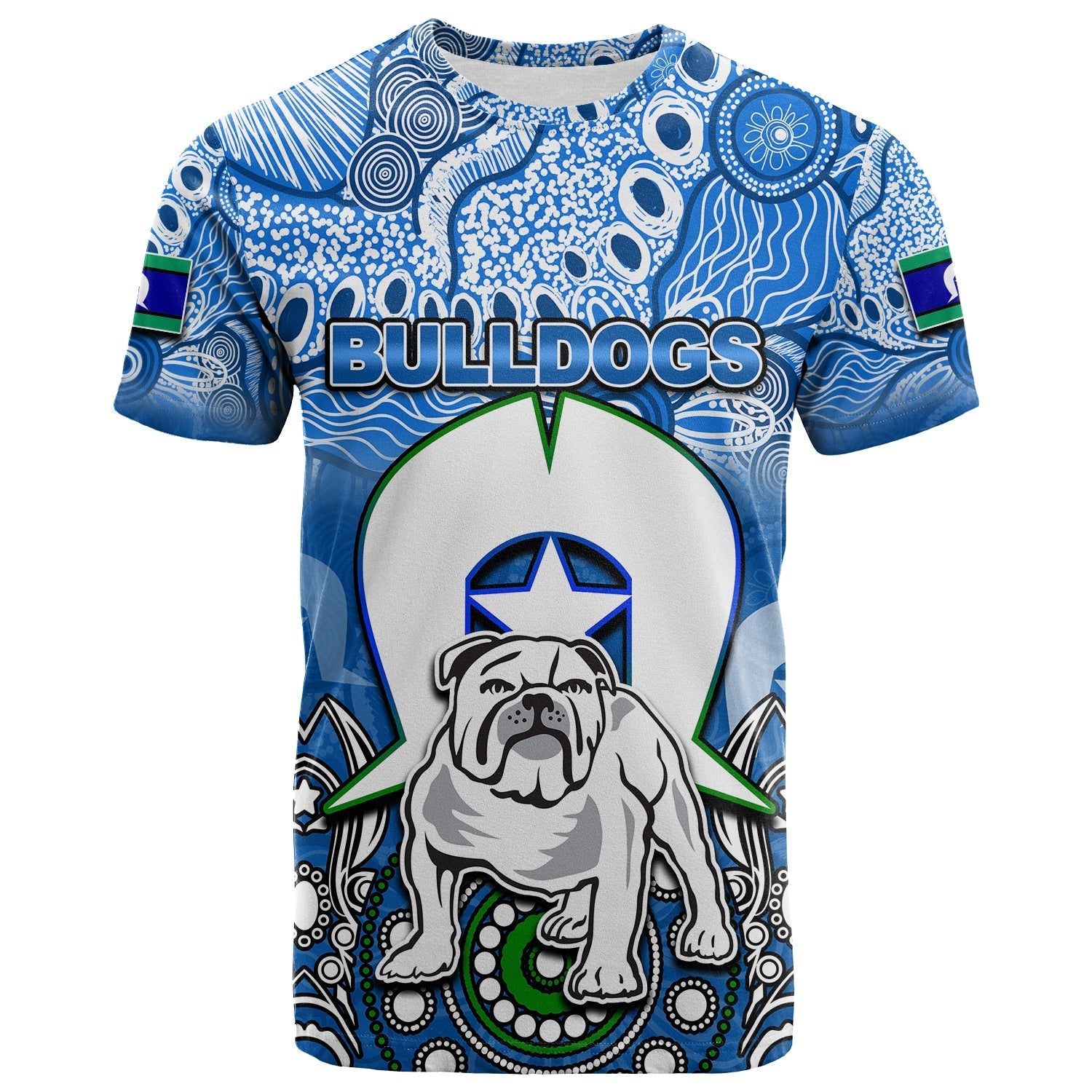 (Custom Personalised) Bulldogs Torres Strait Islanders Mix Aboriginal T shirt - Vibe Hoodie Shop