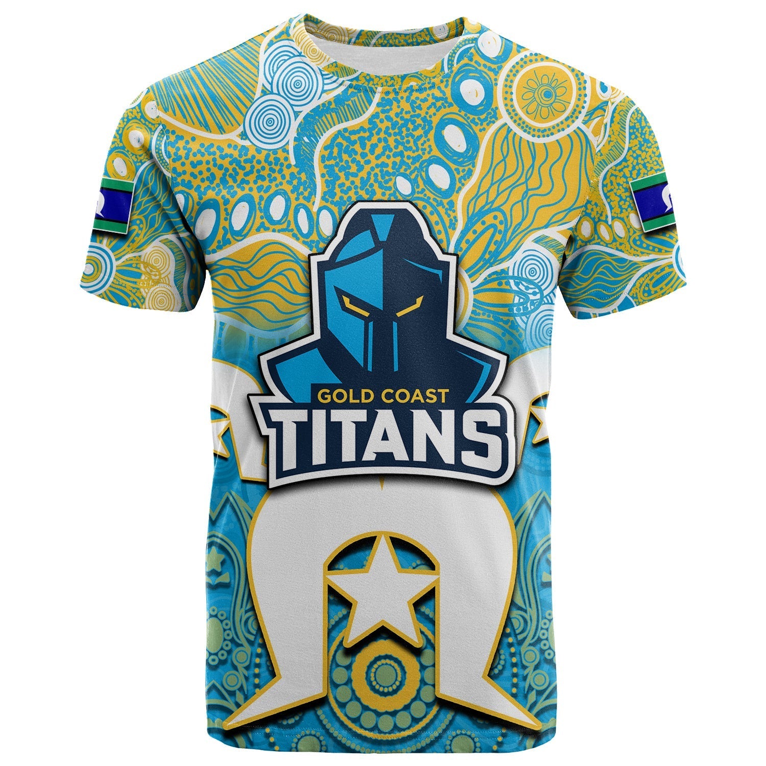 (Custom Personalised) Titans Torres Strait Islanders Mix Aboriginal T shirt - Vibe Hoodie Shop