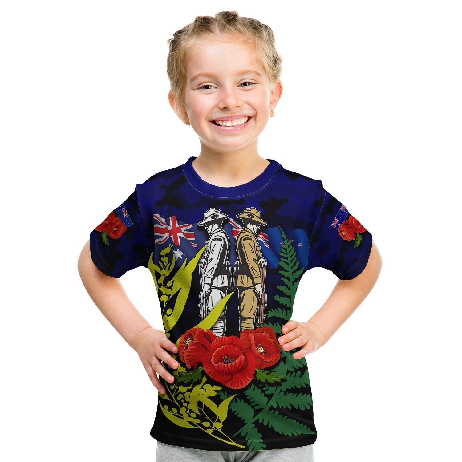 ANZAC Day T shirt Army Patterns - Vibe Hoodie Shop