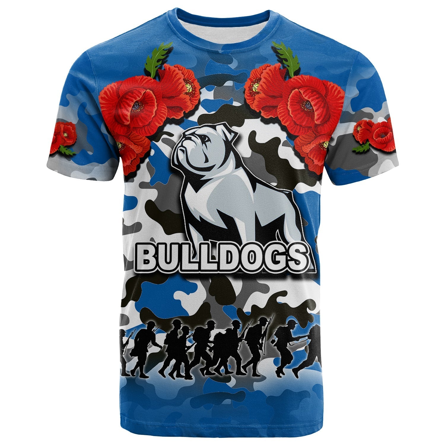 ANZAC Day T shirt Bulldogs Army Style - Vibe Hoodie Shop