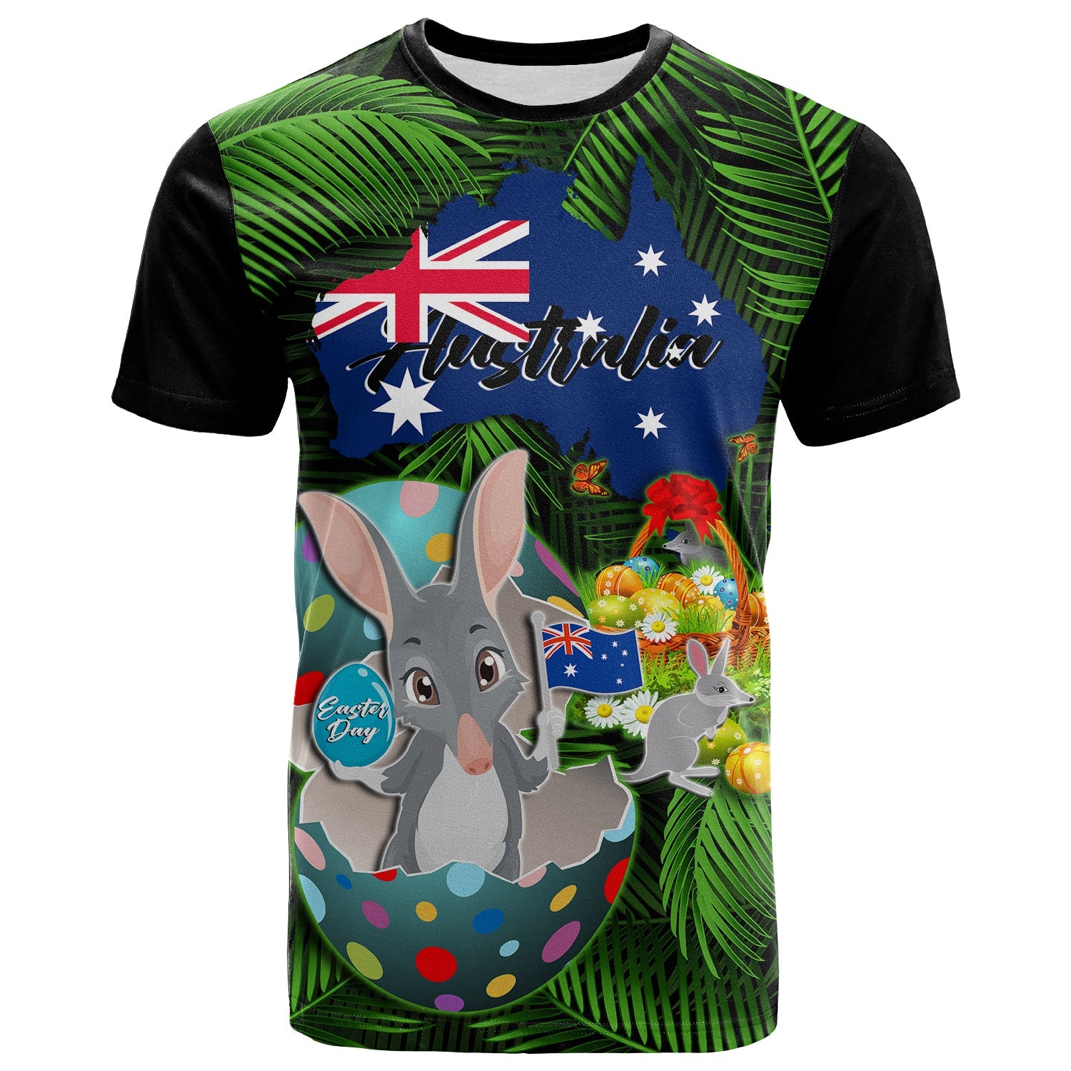 (Custom Personalised) Australia Easter Day T Shirt Bilby With Eggs Tropical Style - Vibe Hoodie Shop