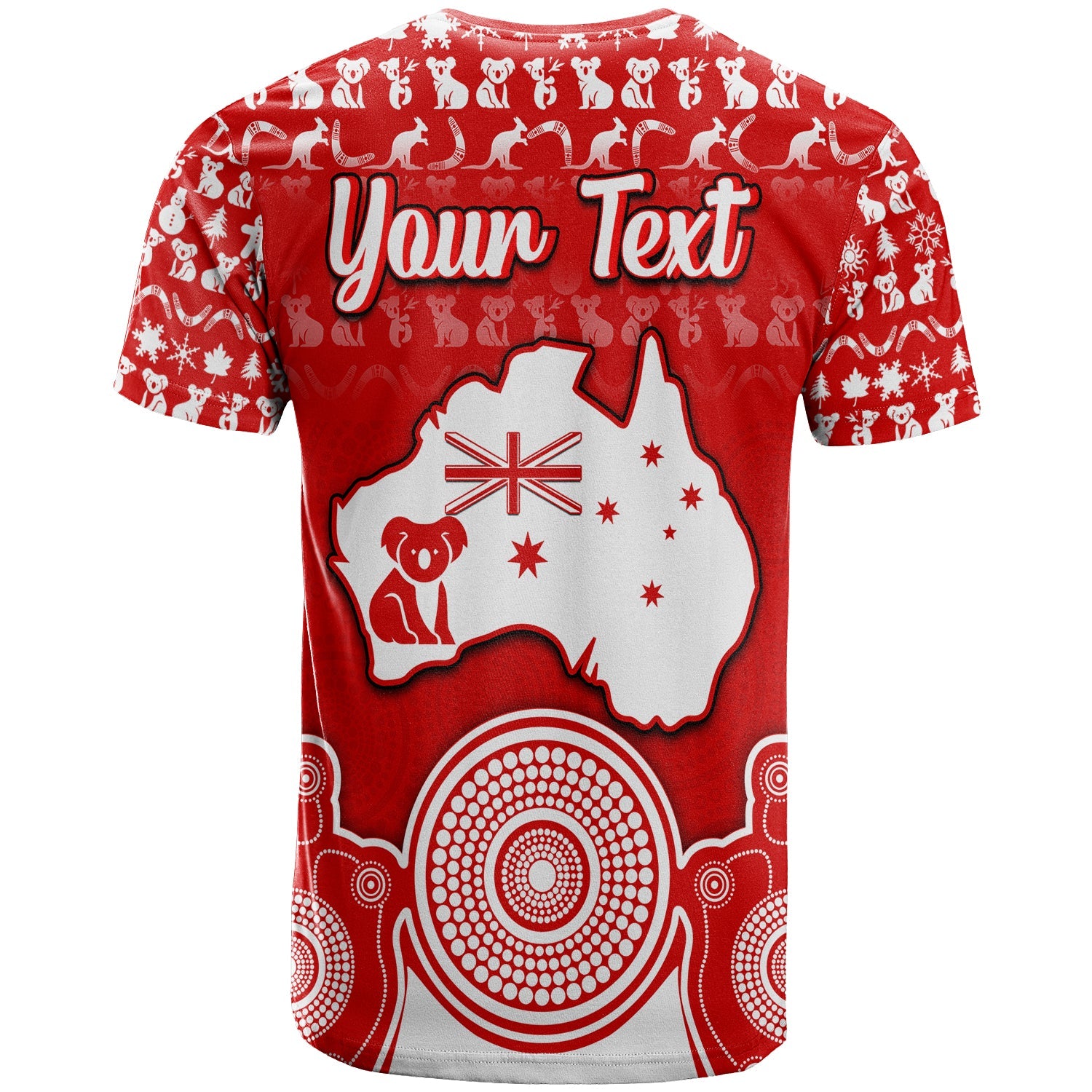 (Custom Personalised) Australian Koala Christmas Vibe With Aboriginal Dot Painting Style No1 T Shirt  LT9 - Vibe Hoodie Shop