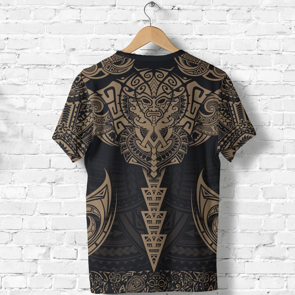 New Zealand The Mana Maori T shirt Gold - Vibe Hoodie Shop