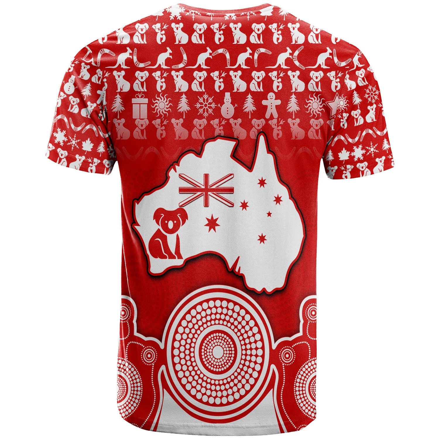 Australian Koala Christmas Vibe With Aboriginal Dot Painting Style No1 T Shirt  LT9 - Vibe Hoodie Shop