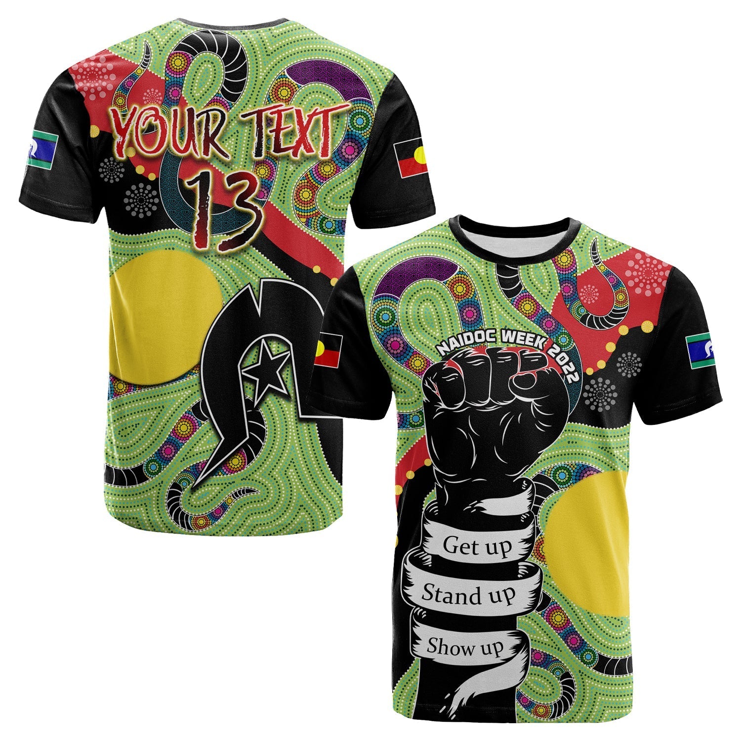 (Custom Text and Number) Aboriginal NAIDOC Week T shirt Stronger Together Unique Style - Vibe Hoodie Shop