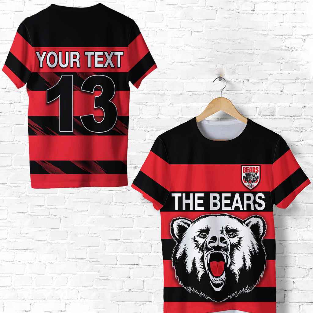 (Custom Personalised) The Bears T shirt North Sydney Bears Strong Comeback - Custom Text and Number - Vibe Hoodie Shop