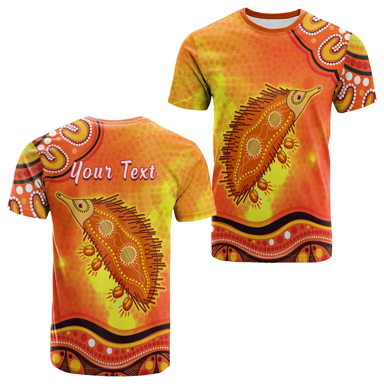 (Custom Personalised) Echidna Aboriginal T shirt Australian Animal - Vibe Hoodie Shop