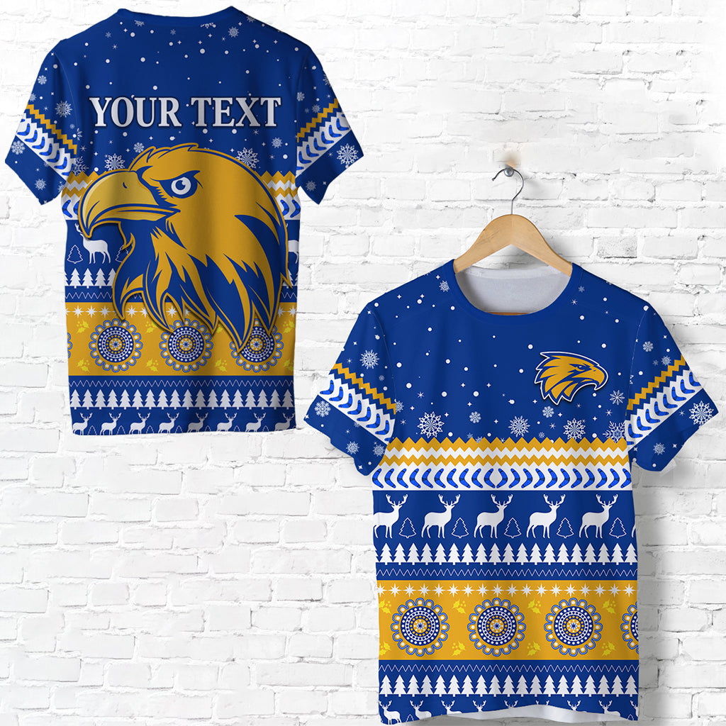 (Custom Personalised) Eagles Christmas T shirt Indigenous West Coast - Vibe Hoodie Shop