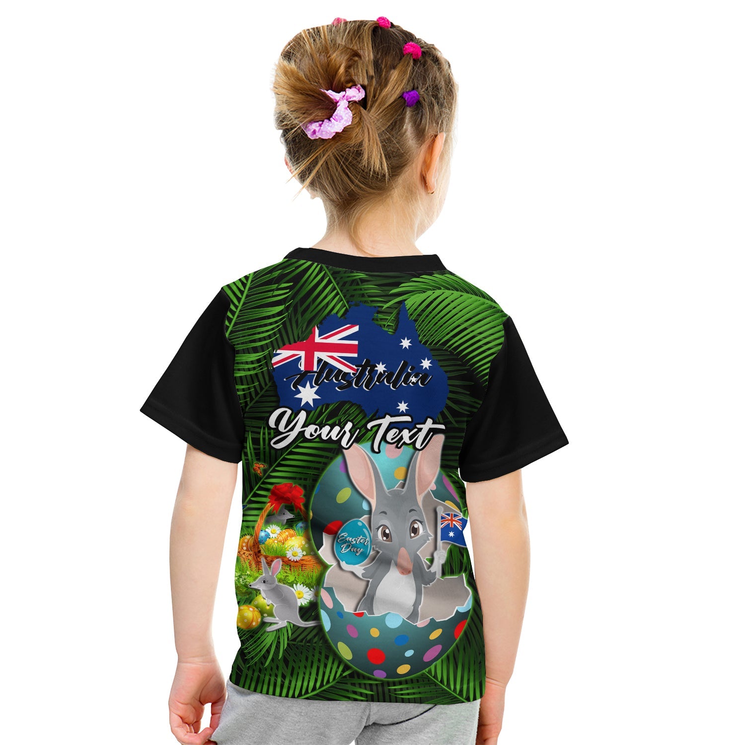 (Custom Personalised) Australia Easter Day T Shirt KID Bilby With Eggs Tropical Style - Vibe Hoodie Shop