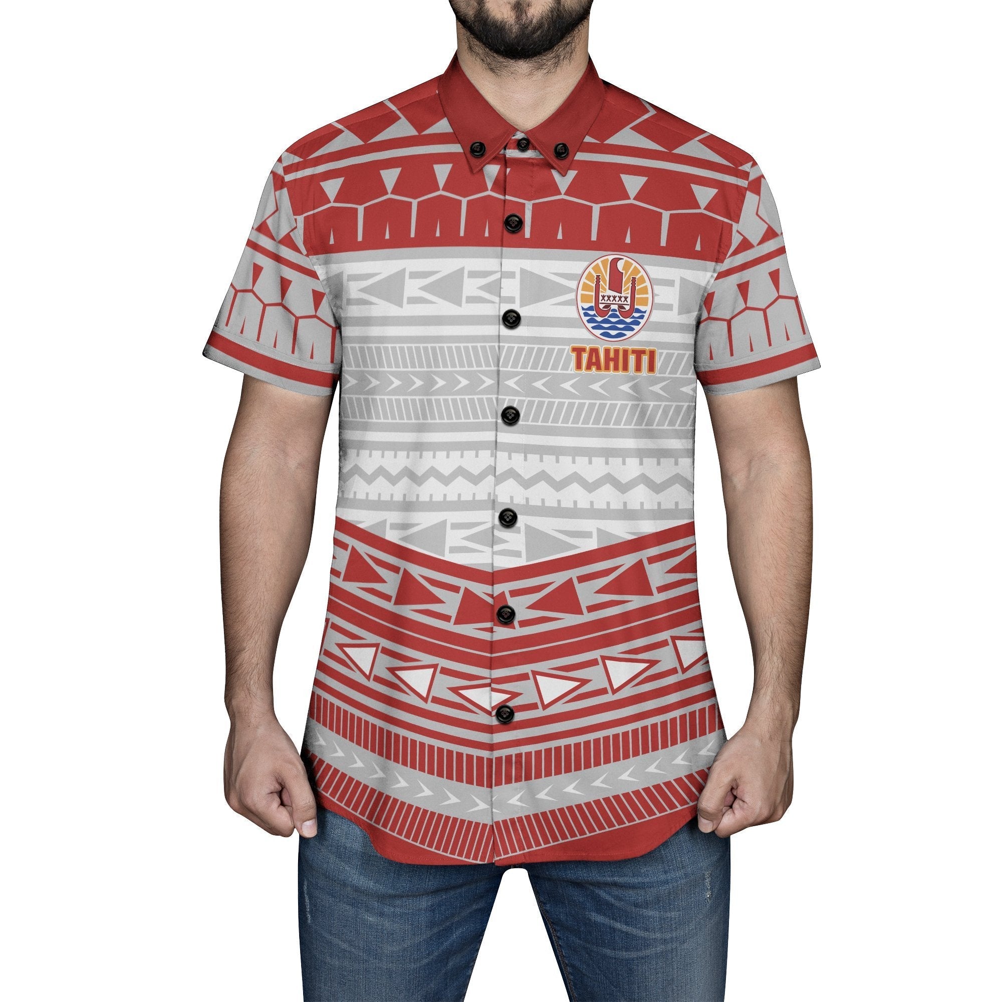 Tahiti Men's Short Sleeve Shirt - Vibe Hoodie Shop