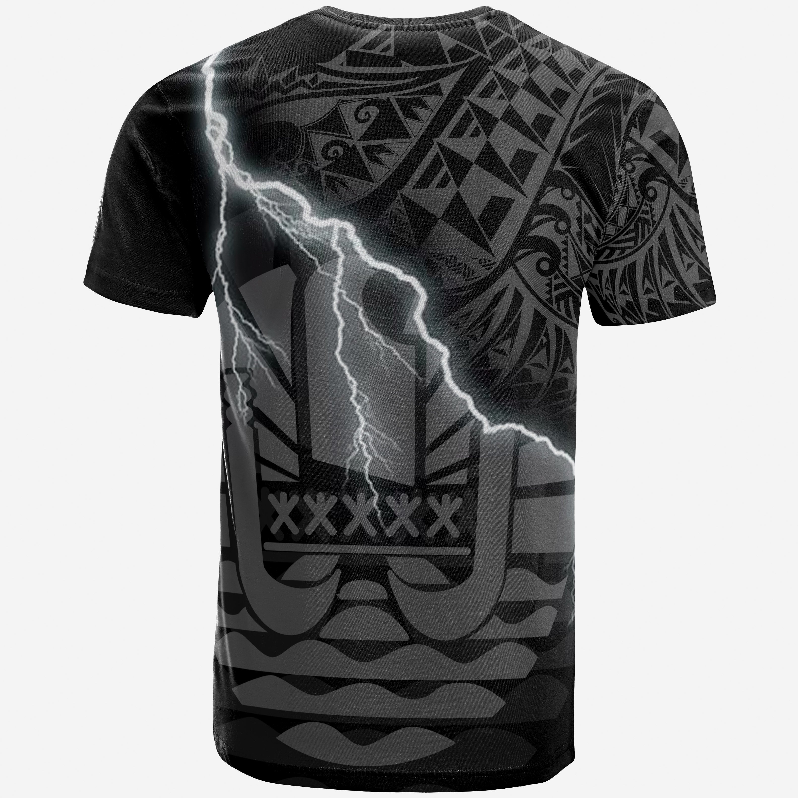Vibe Hoodie Tahiti Custom Personalised T shirt - Tahiti Flag Lighting Thunder - Vibe Hoodie Shop