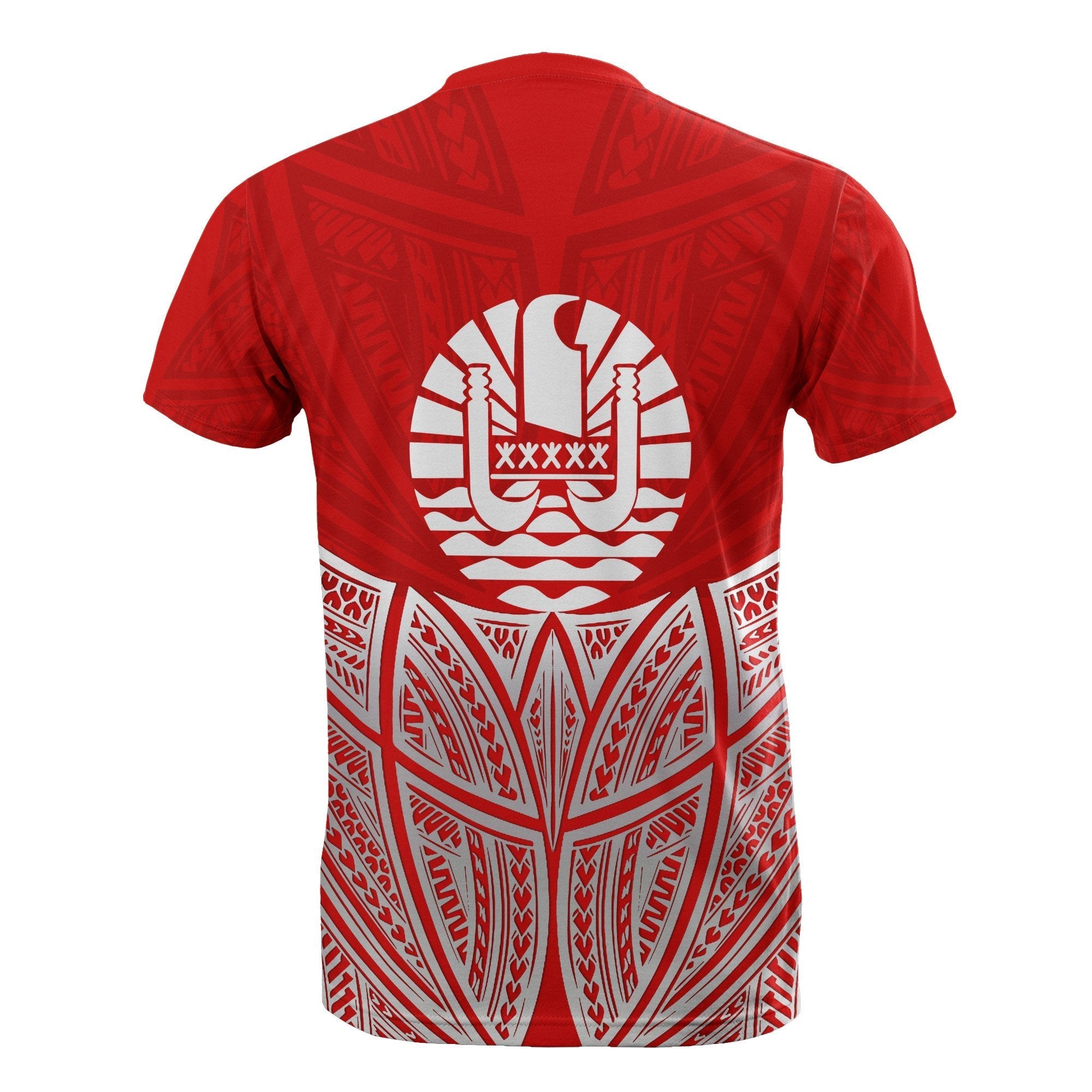 Vibe Hoodie Tahiti Polynesian Custom Personalised T shirt Red Pride Map And Seal - Vibe Hoodie Shop