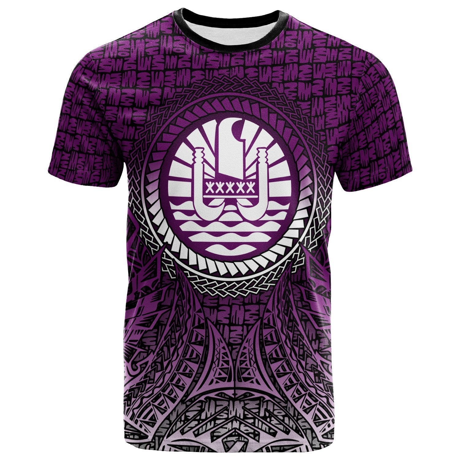 Vibe Hoodie Tahiti T shirt - Circle Pattern Purple - Vibe Hoodie Shop