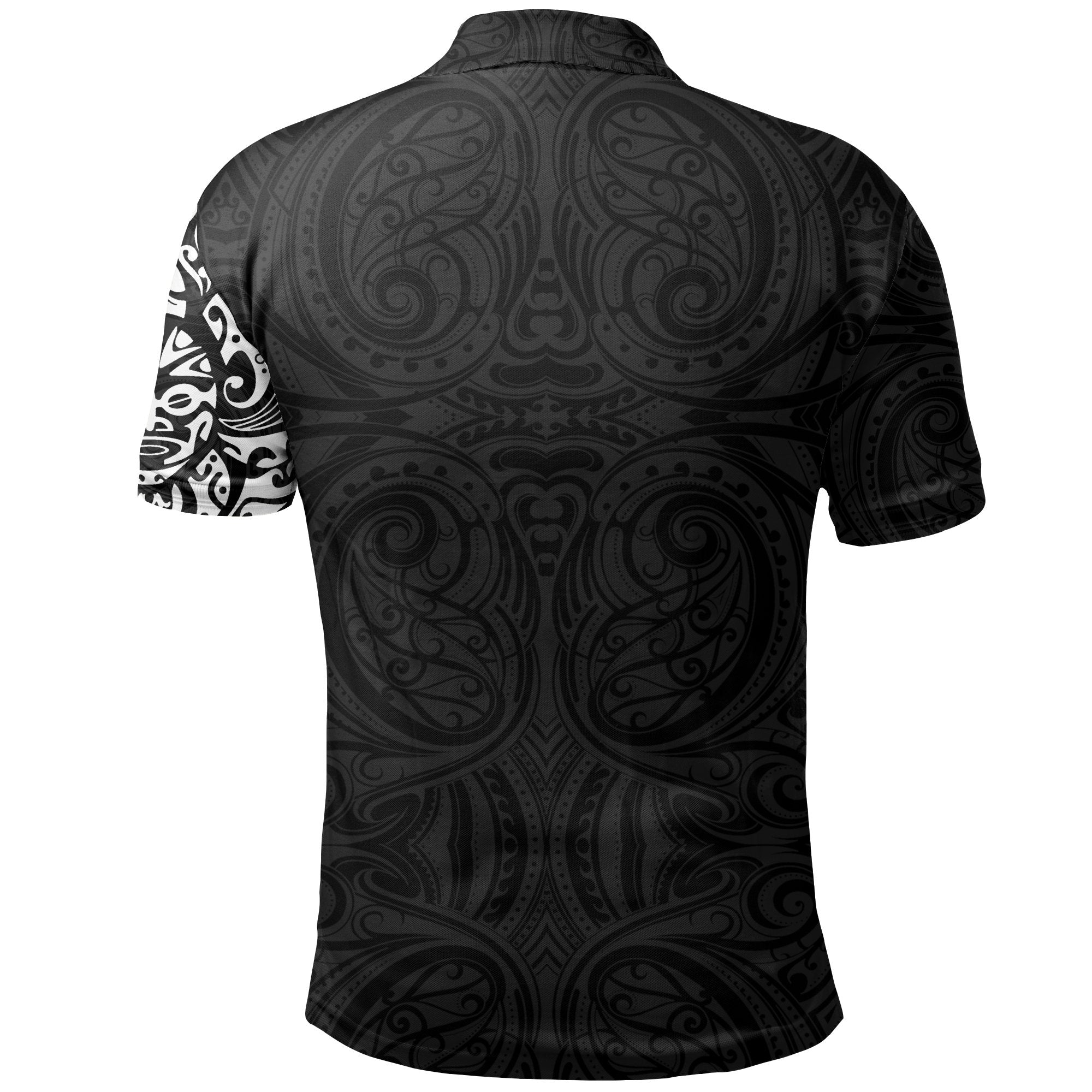 Maori Tangaroa Tattoo New Zealand Polo Shirt - White - Vibe Hoodie Shop