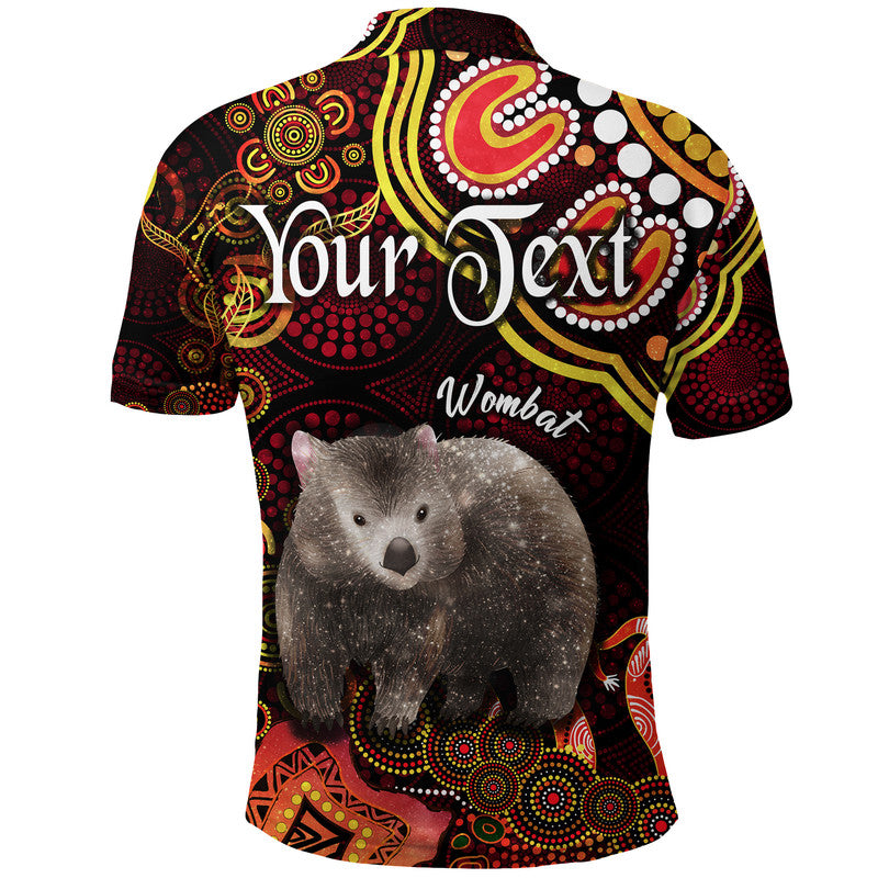 (Custom Personalised) Australian Astrology Polo Shirt Taurus Wombat Zodiac Aboriginal Vibes - Red - Vibe Hoodie Shop