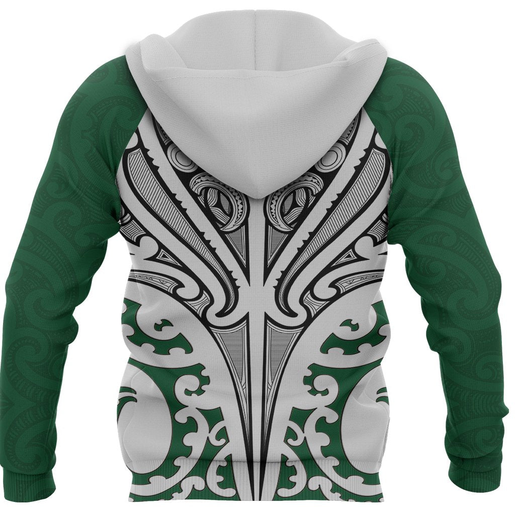 New Zealand Maori Zip Hoodie, Te Manaia Tattoo Full Zip Hoodie - Vibe Hoodie Shop