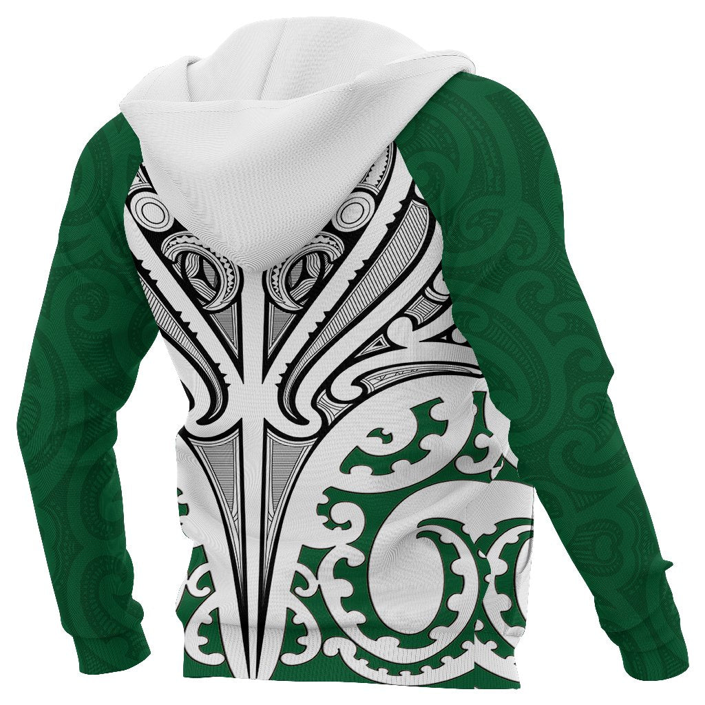 New Zealand Maori Zip Hoodie, Te Manaia Tattoo Full Zip Hoodie - Vibe Hoodie Shop