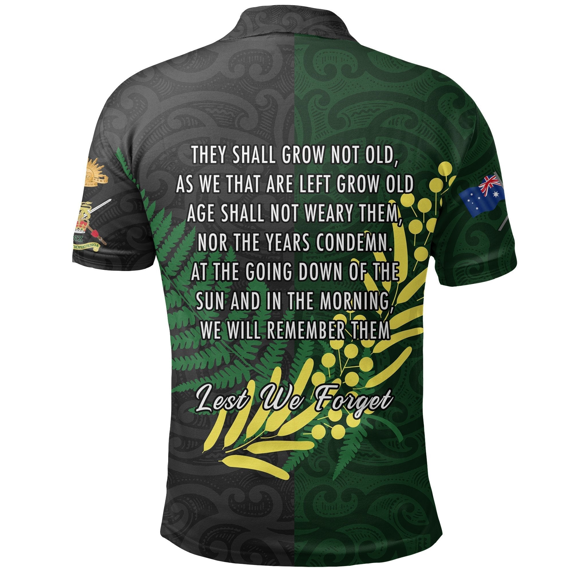 ANZAC Spirit Polo Shirt, Lest We Forget Golf Shirts - Vibe Hoodie Shop