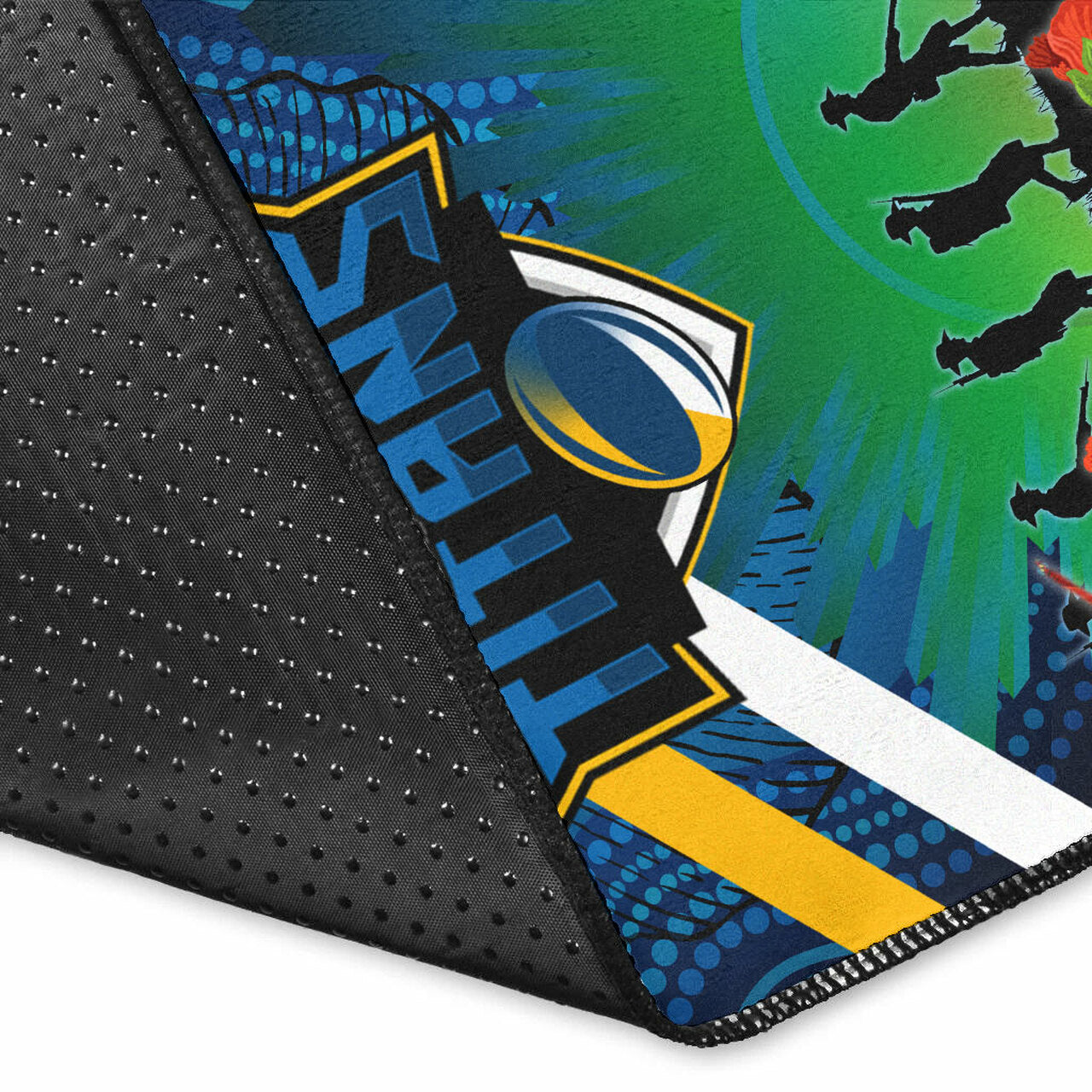 Titans Rugby Area Rug - Custom ANZAC Titans Rugby Logo Area Rug LT10 - Vibe Hoodie Shop