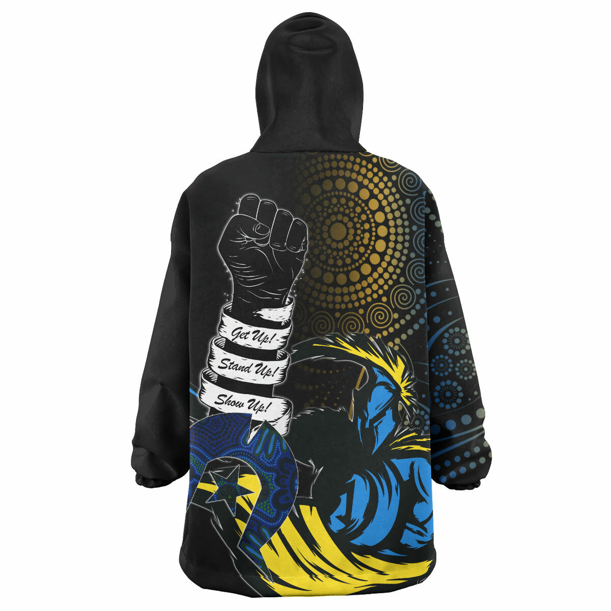 Titans Rugby Snug Hoodie - Custom Naidoc Titans Aboriginal Style Wearable Blanket Hoodie RLT14 - Vibe Hoodie Shop